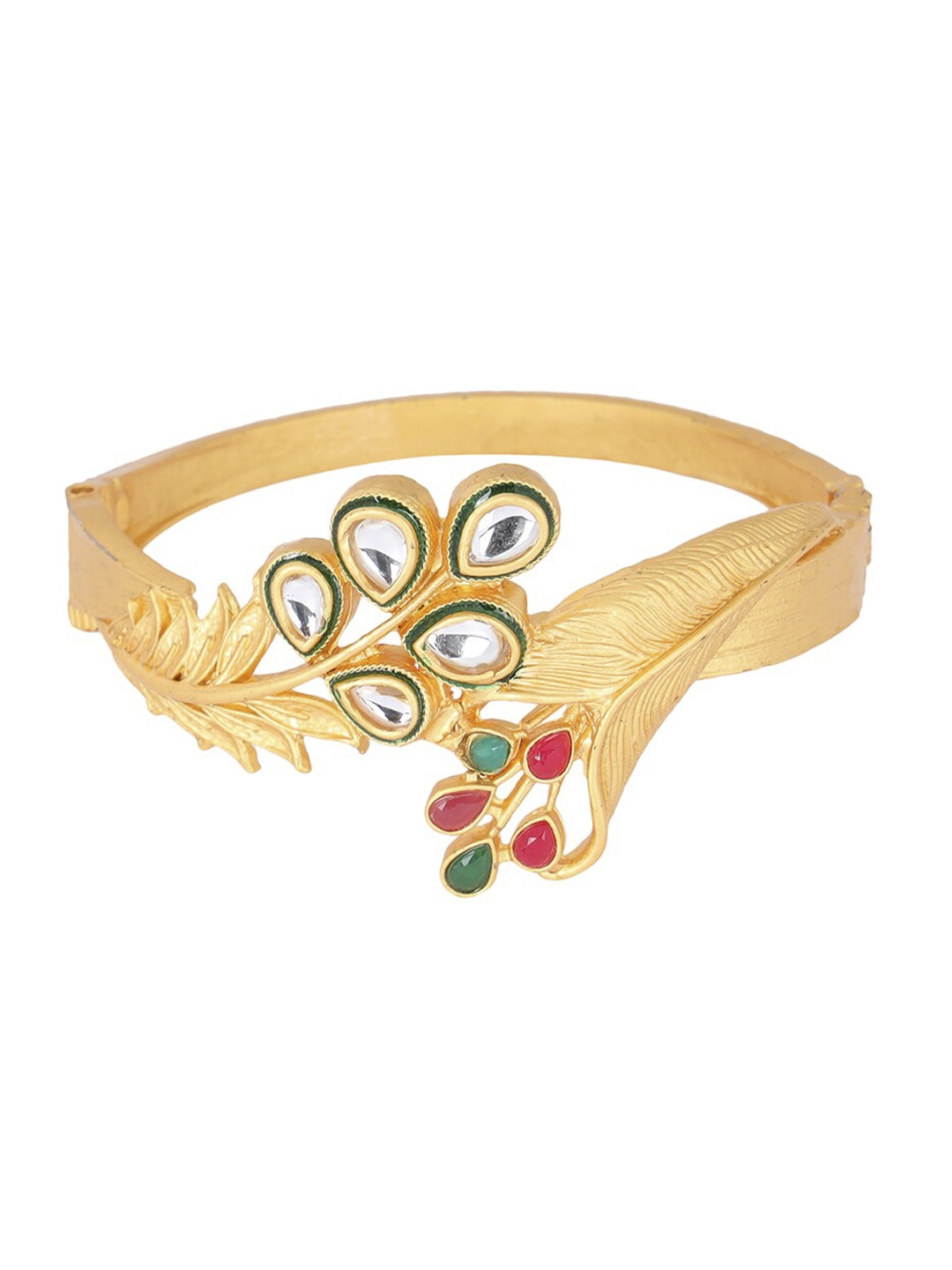 

ANIKAS CREATION Gold-Plated Handcrafted Kada Bracelet