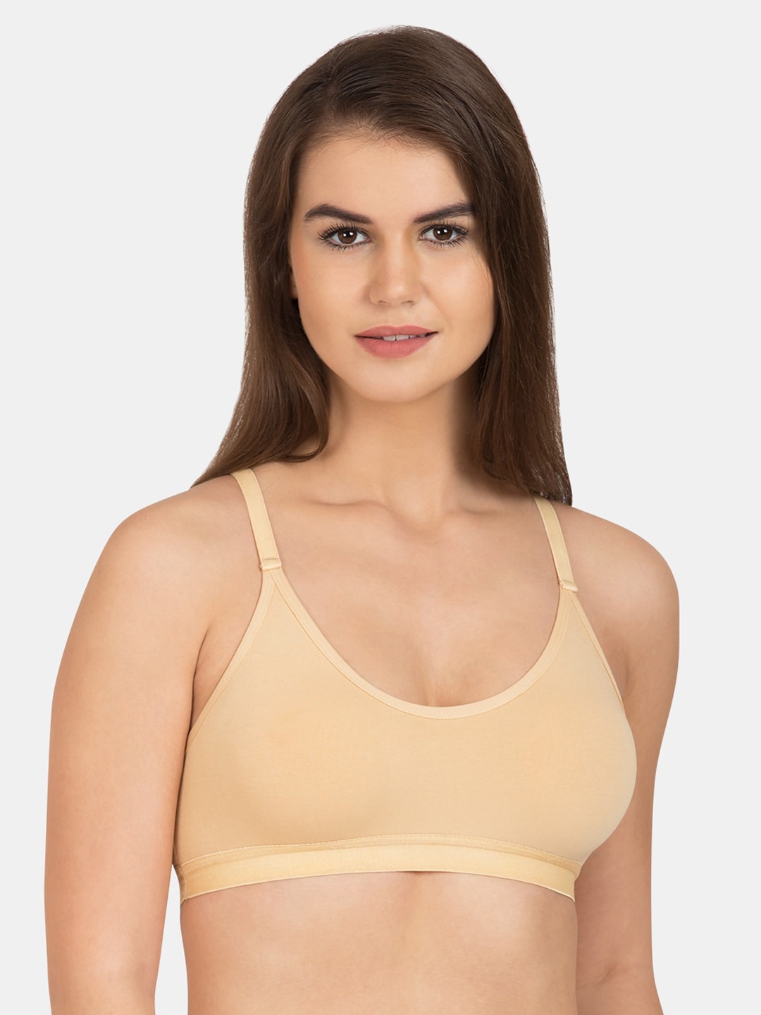 

Tweens Beige Solid Non-Wired Lightly Padded Workout Bra TW-275-SK-30B