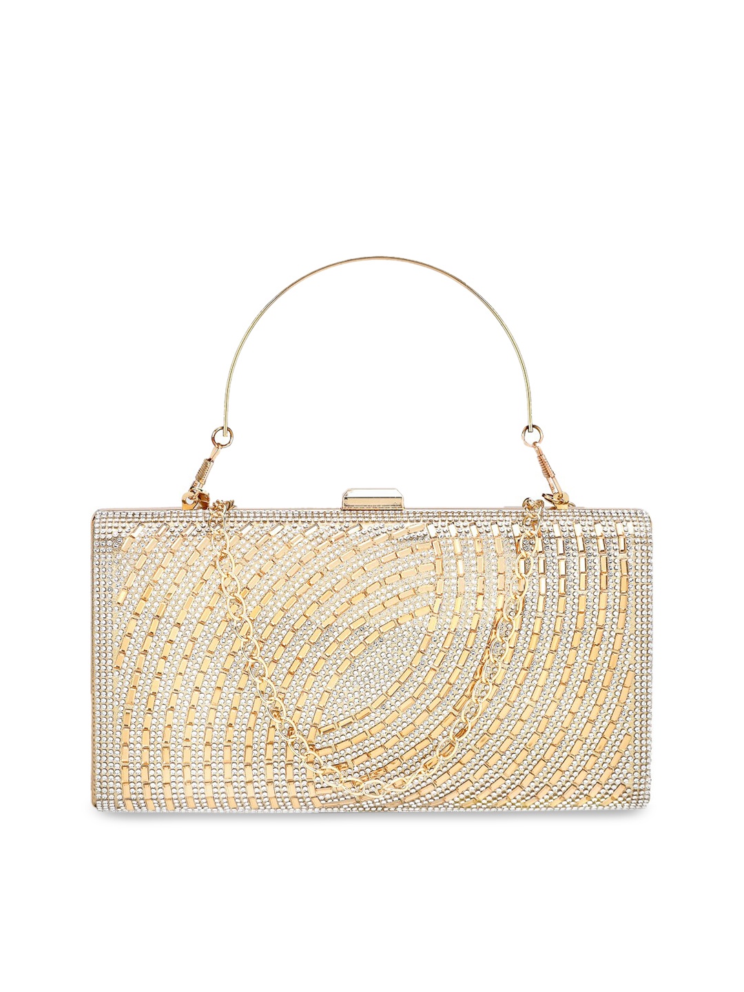 

WELBAWT Gold-Toned Embellished Purse Clutch