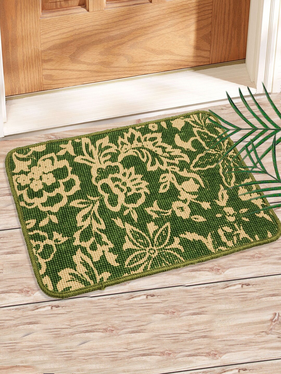 Saral Home Set of 3 Beige Anti-Skid Bath Rugs