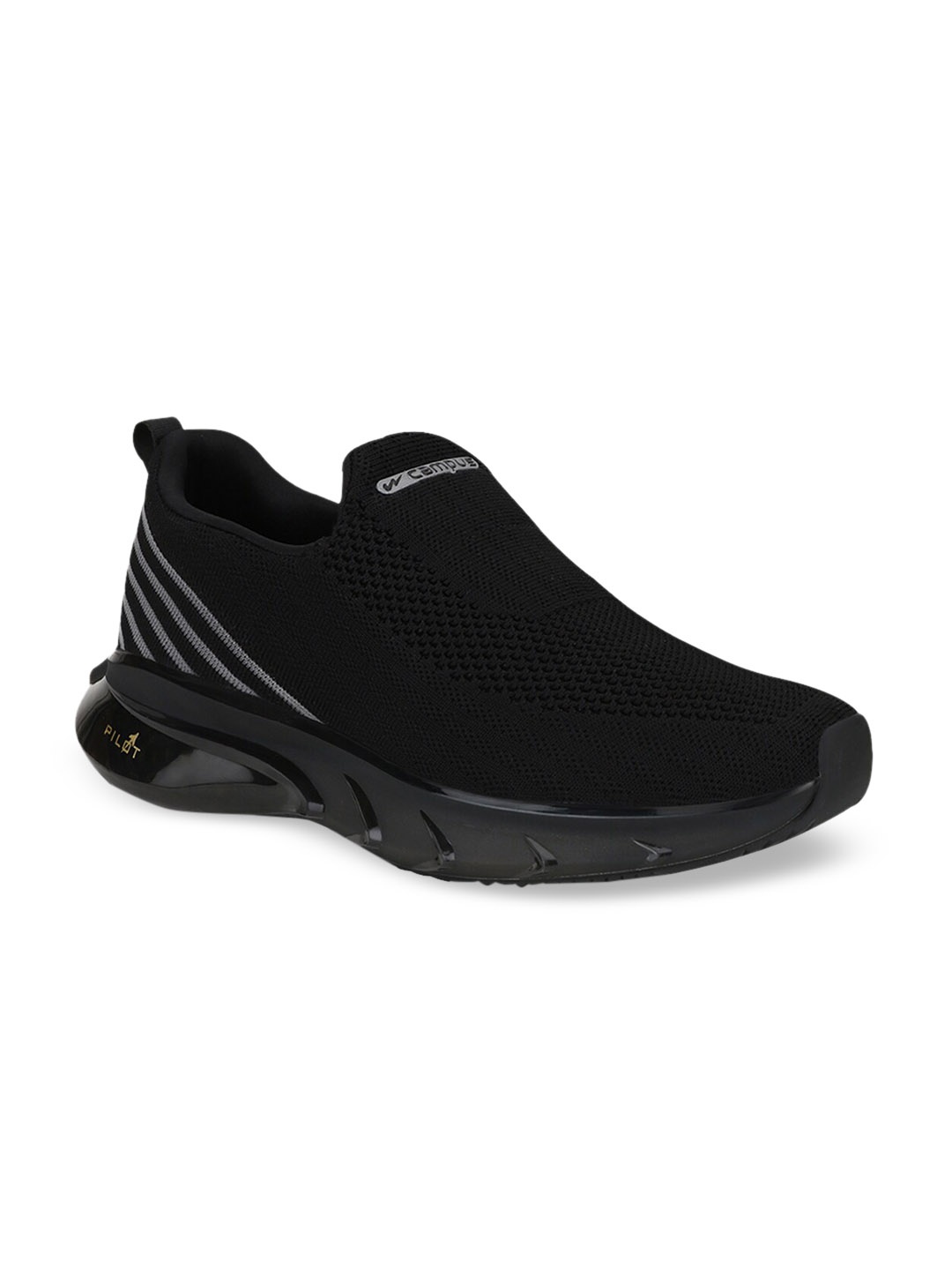

Campus Men Black Mesh Running Shoes