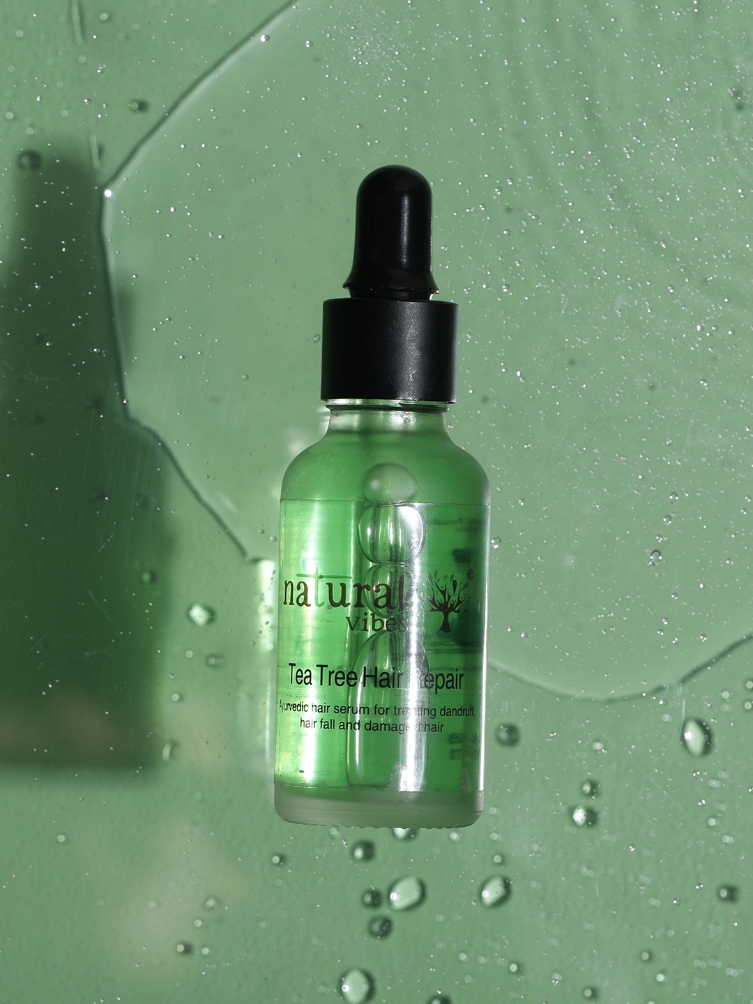 

natural vibes Ayurvedic Tea Tree Hair Repair Serum, Green