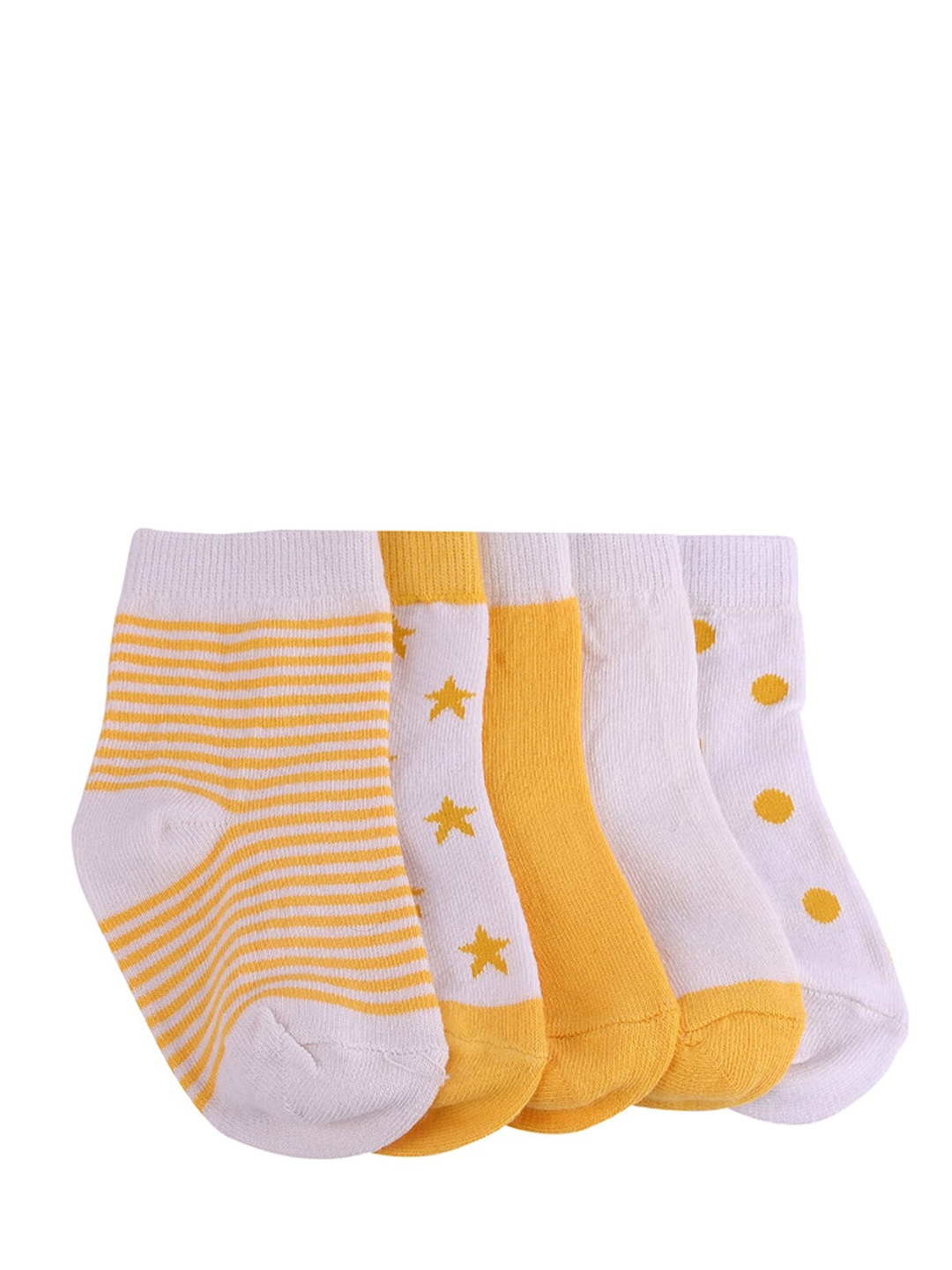 

FOOTPRINTS Kids Pack of 3 Organic Cotton & Bamboo Ankle-Length Socks, Yellow