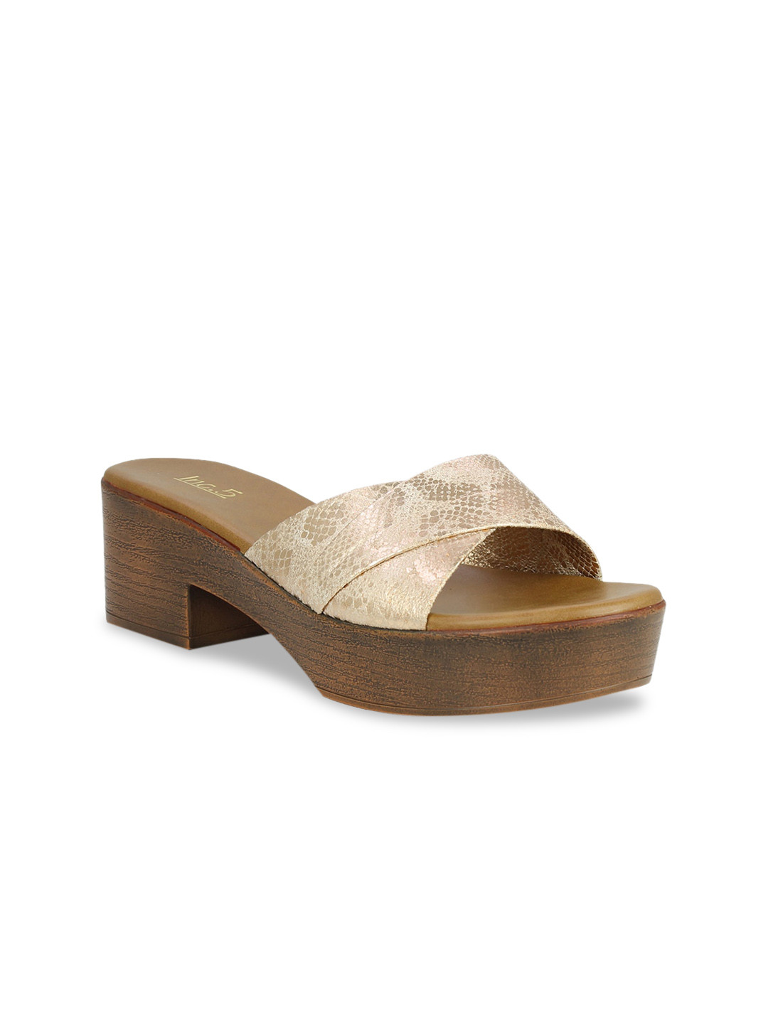 

Inc 5 Women Rose Gold Woven Design Sandals