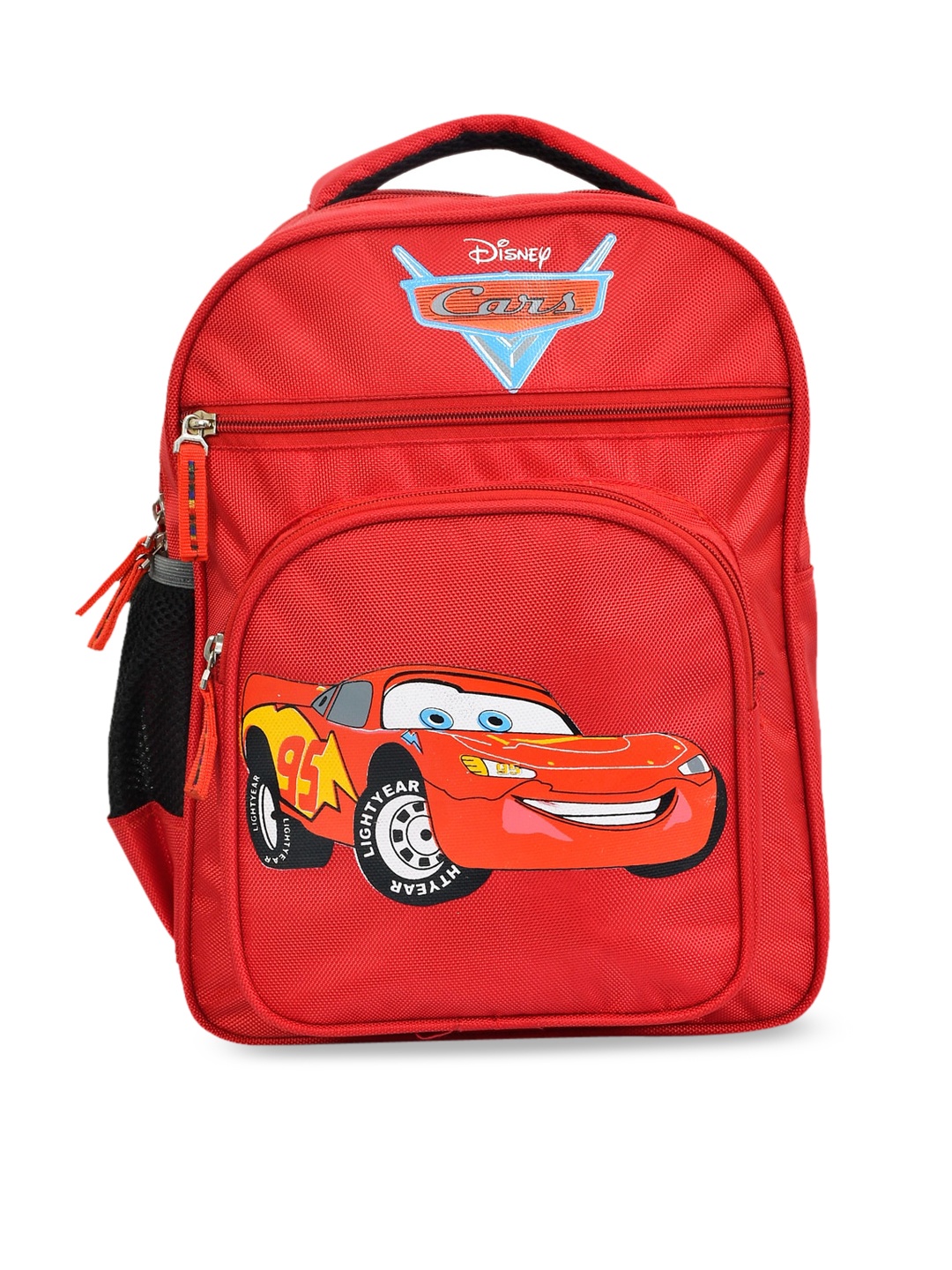 

Kuber Industries Kids Disney Red Cars 4 Compartment Waterproof School Backpack