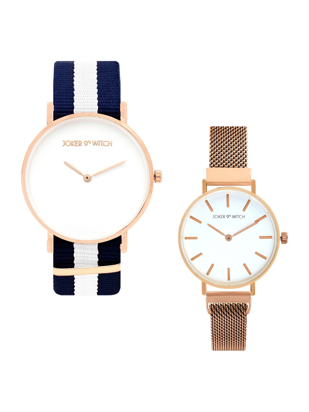 

Joker & Witch His and Her Couple Watch Gift Set JWCW51, Rose gold