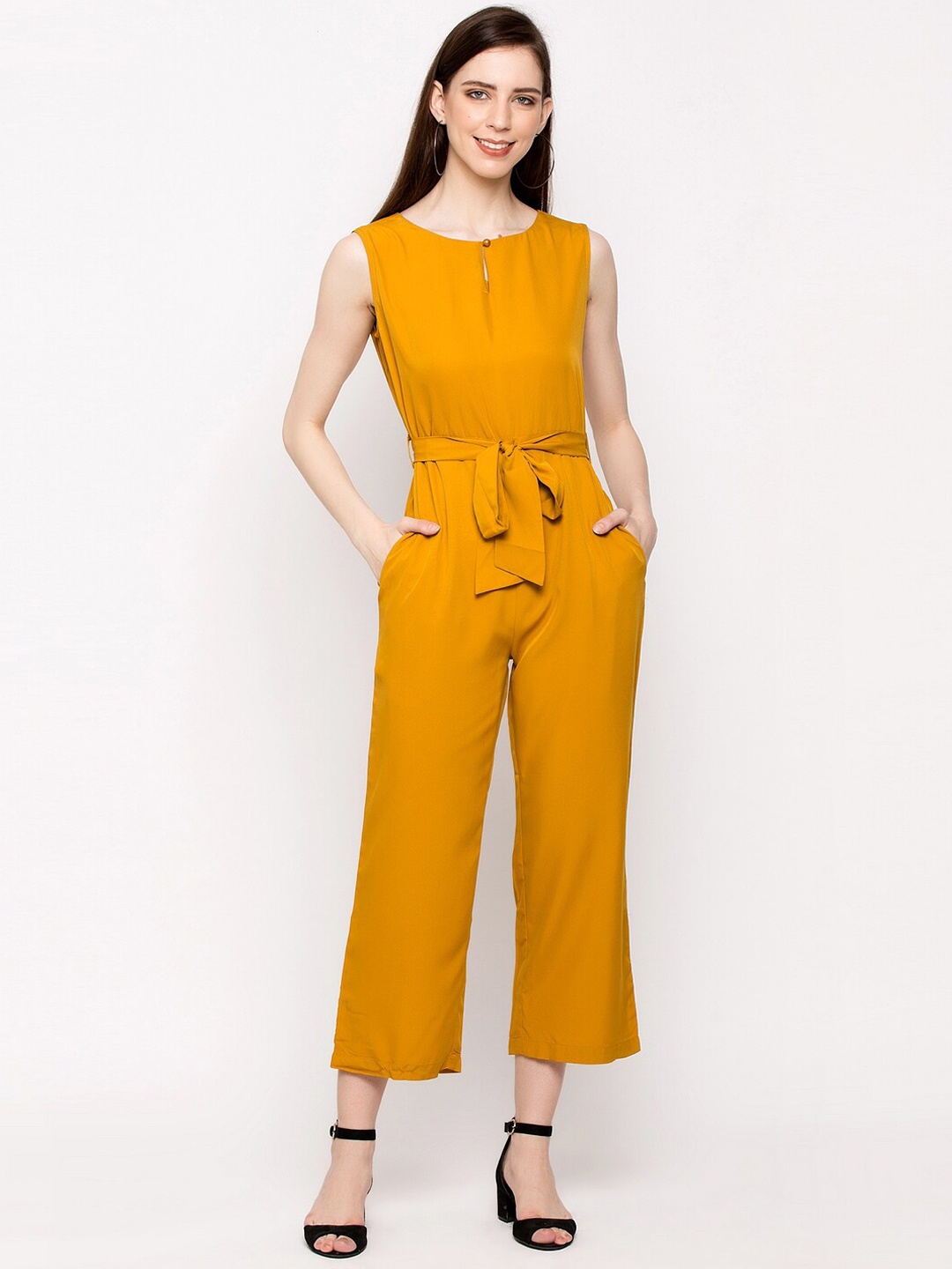 

Slenor Women Yellow Solid Basic Jumpsuit