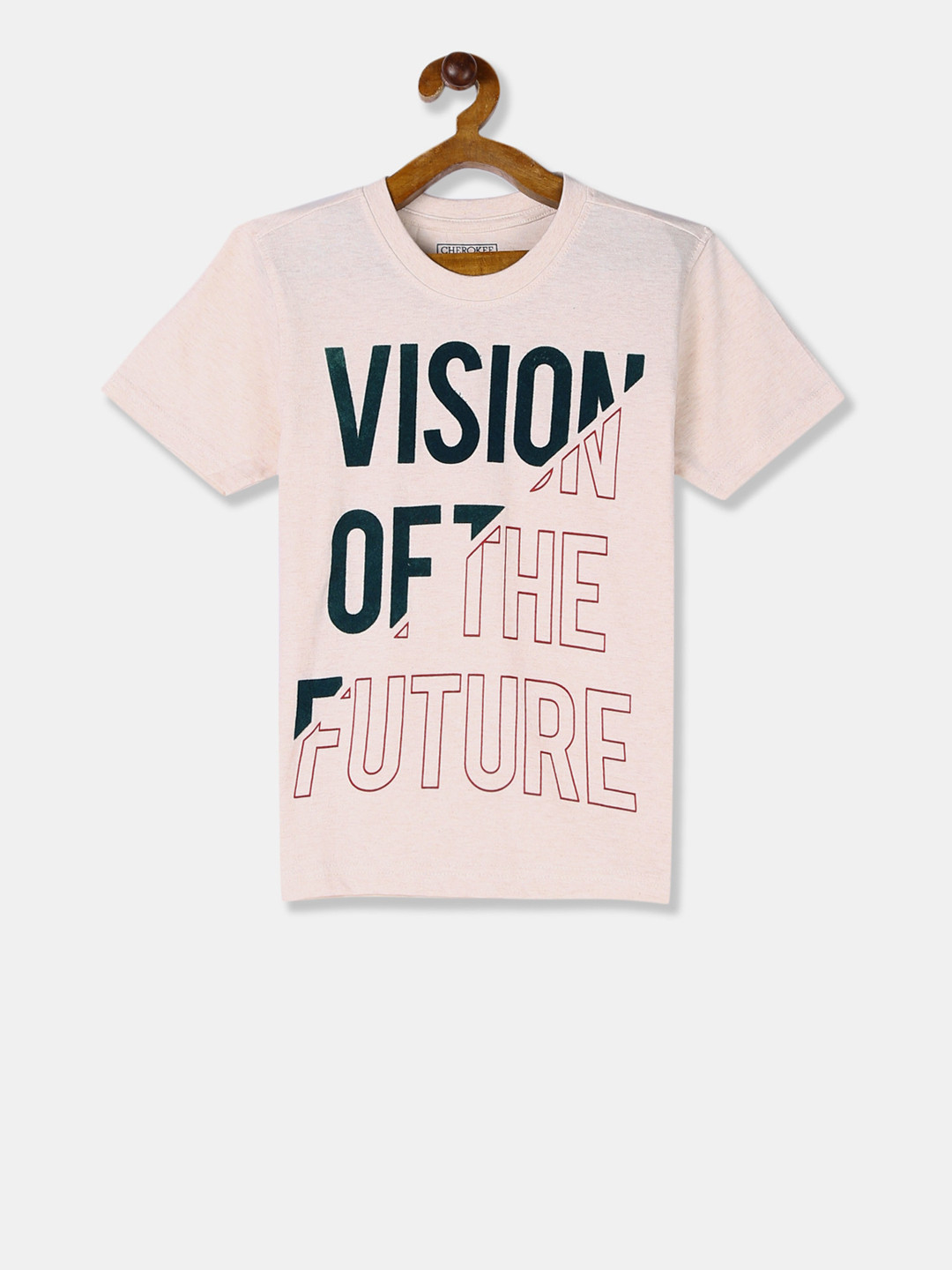 

Cherokee Boys Beige Printed Round Neck T-shirt