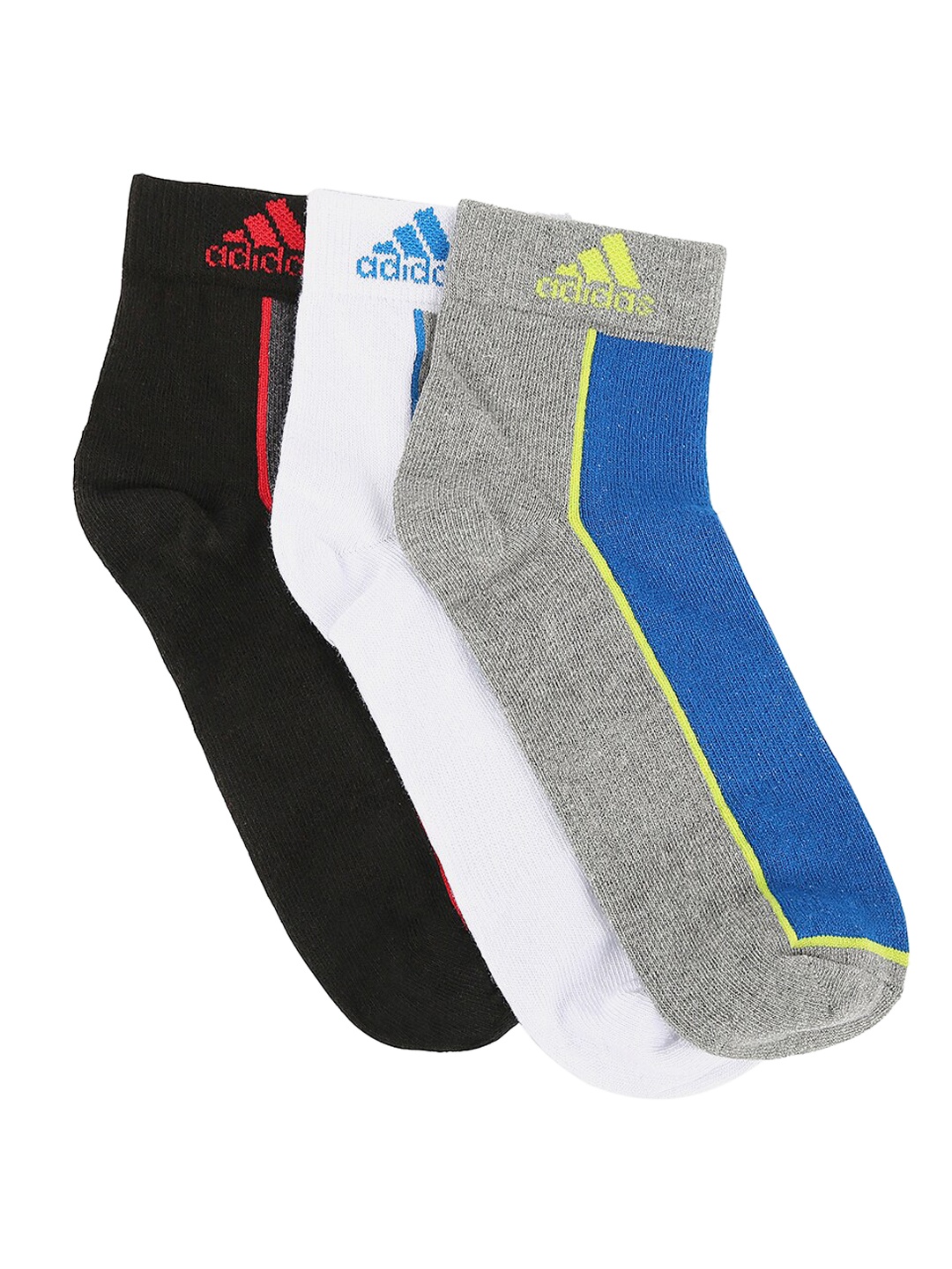

ADIDAS Men Pack of 3 Assorted Ankle-Length Socks