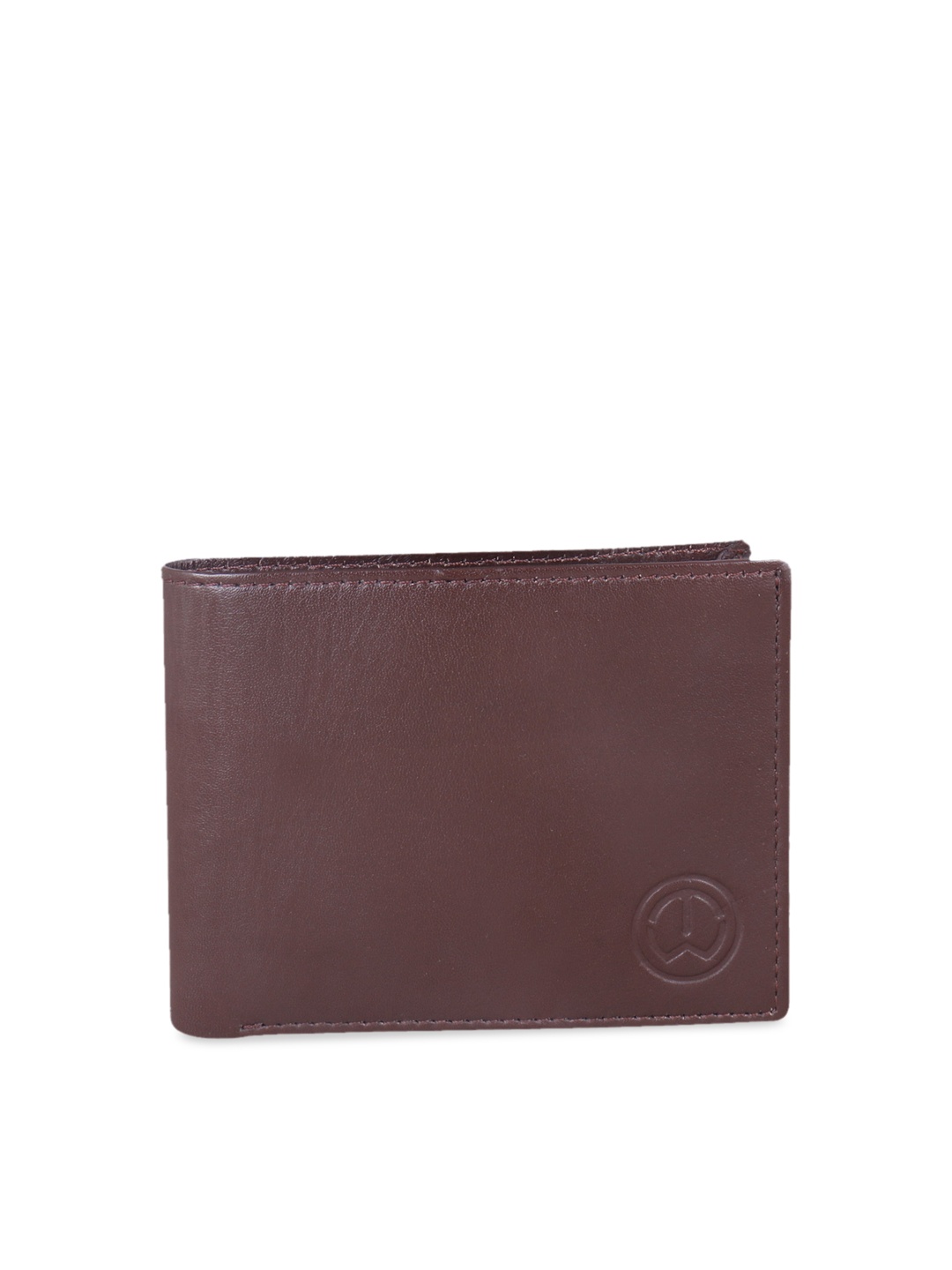 TnW Men Brown Solid Two Fold Leather Wallet