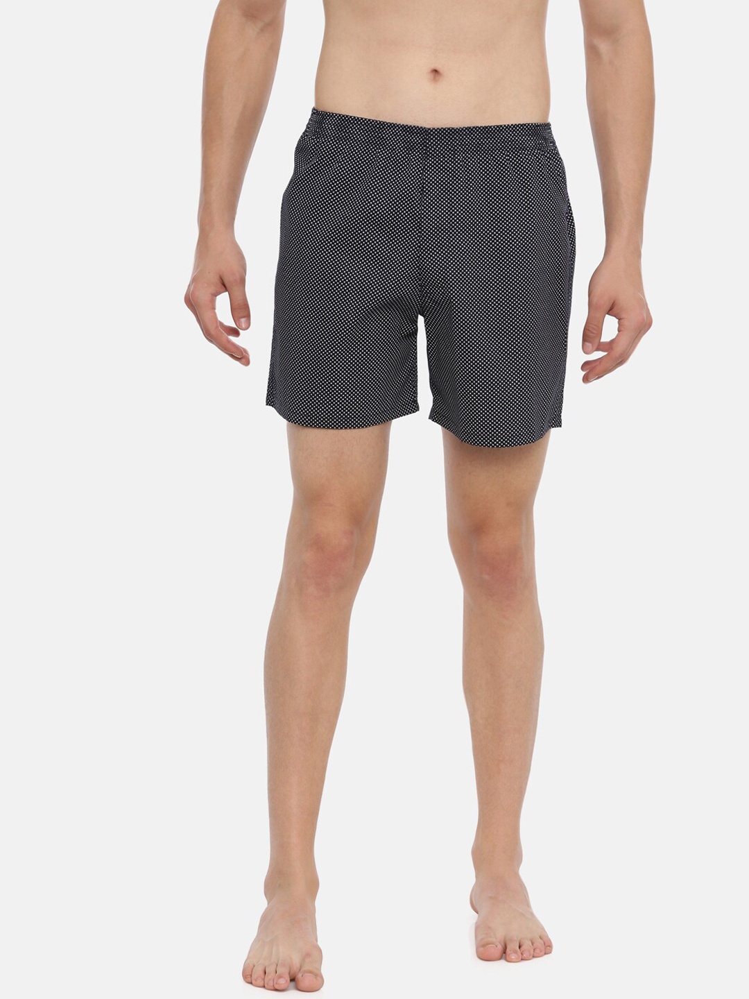 

IVOC Men Navy Blue & White Printed Pure Cotton Boxers IOMBS02SC03L35-3267