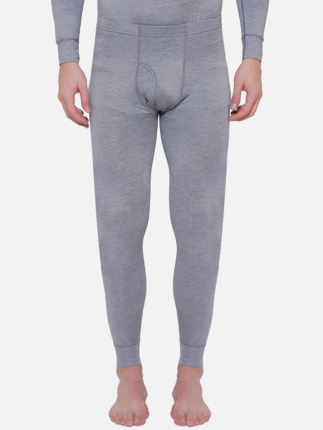 

Ayaki Men Grey Melange Solid Thermal Bottoms