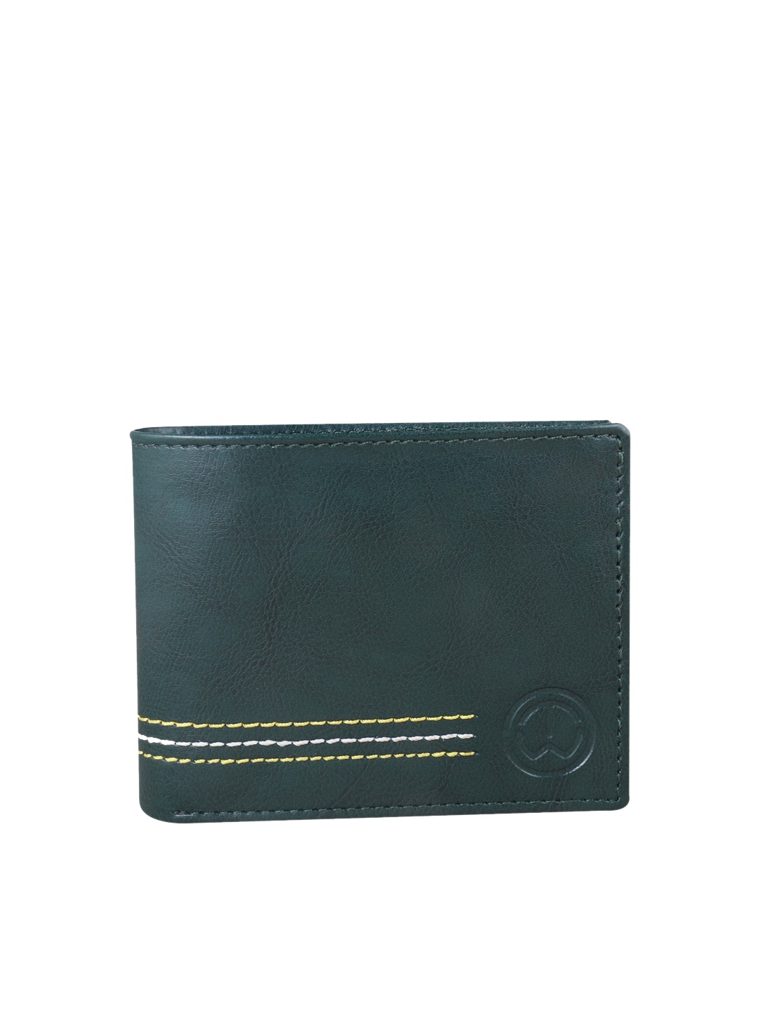

TnW Men Teal Blue Solid Two Fold Wallet