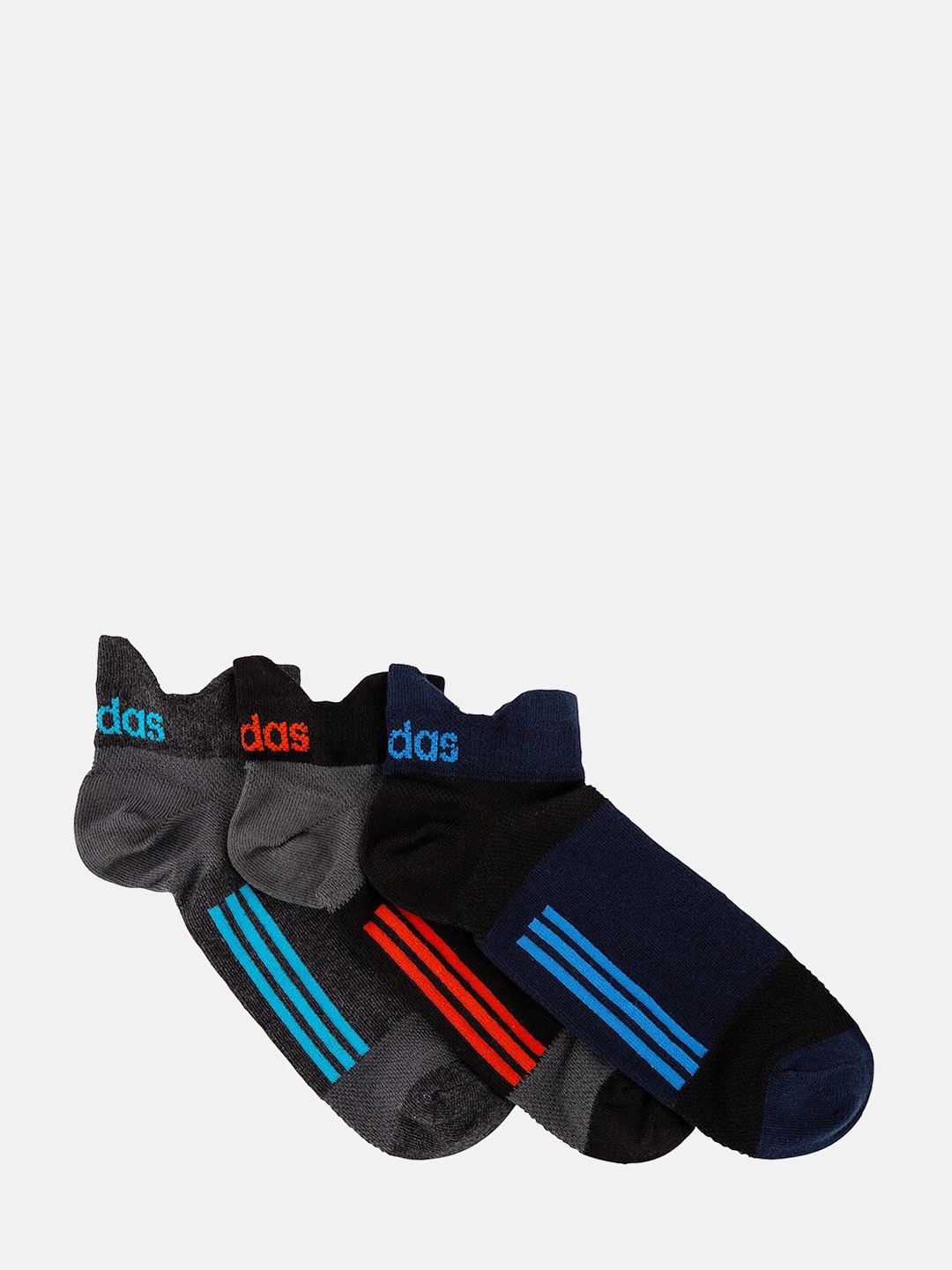 

ADIDAS Men Pack Of 3 Assorted Ankle-Length Socks