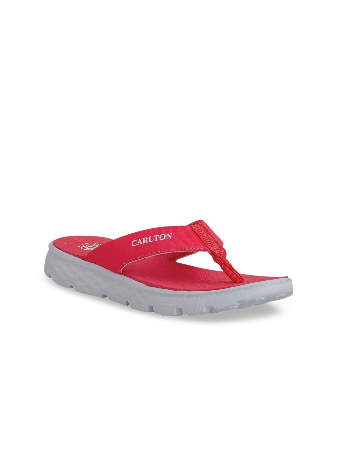 

Carlton London sports Women Red & White Solid Thong Flip-Flops