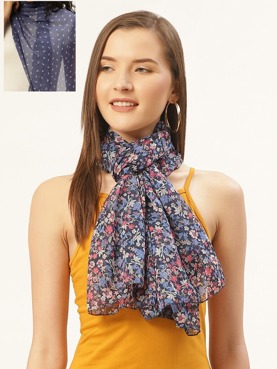 

Trend Arrest Women Pack Of 2 Printed Scarves, Blue