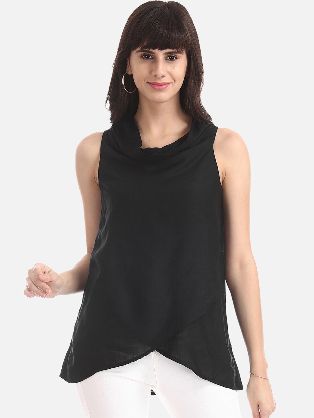 

Cherokee Women Black Solid Top