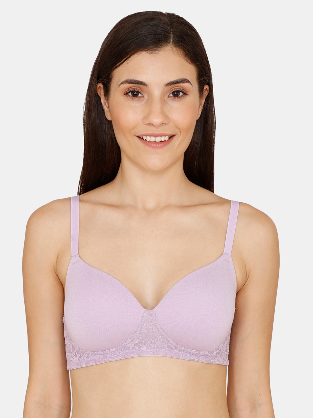 

Zivame Women Purple Solid Lightly-Padded Wireless T-shirt Bra ZI1782FASHJPURP