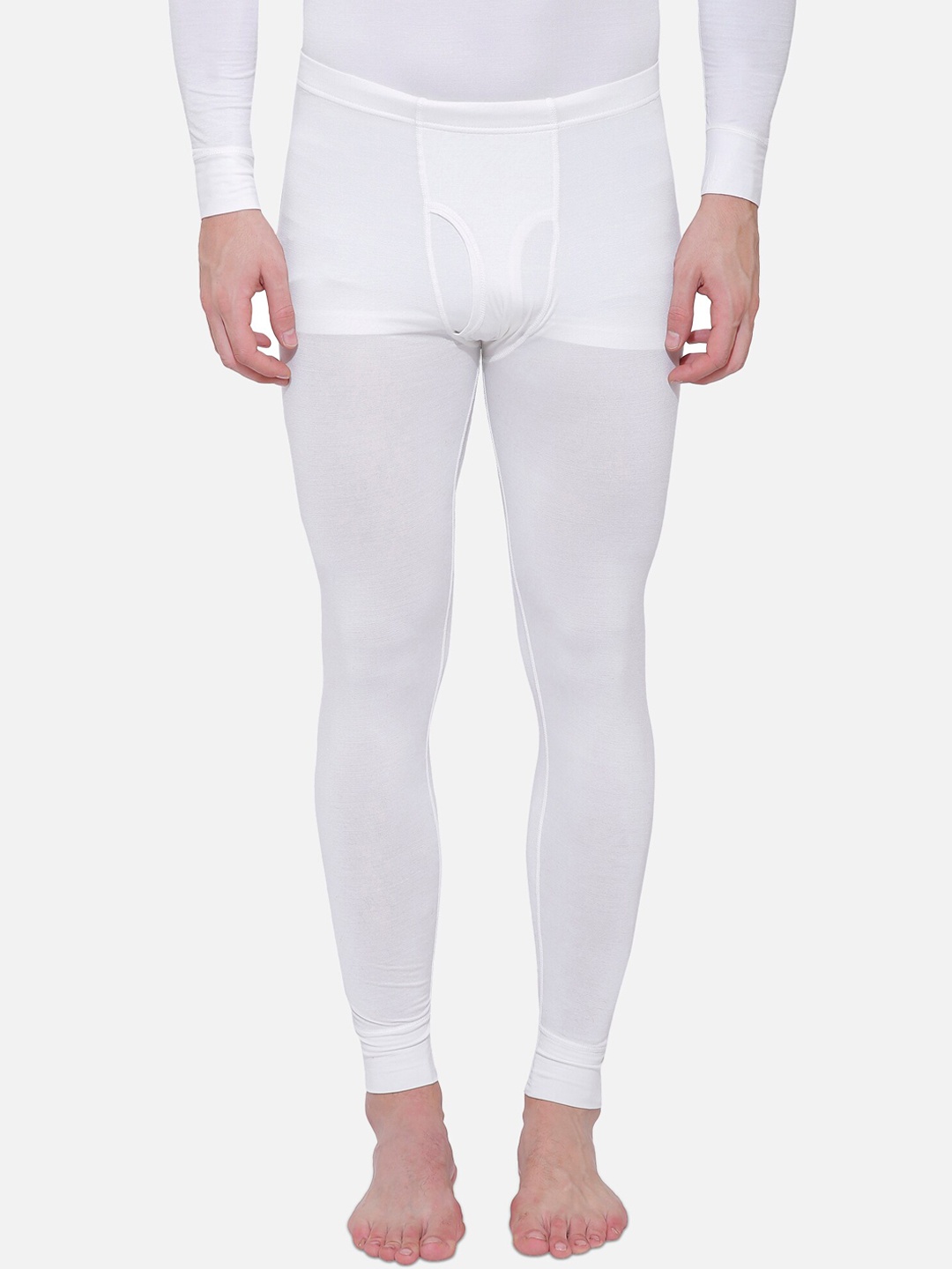 

Ayaki Men Off White Solid Thermal Bottoms
