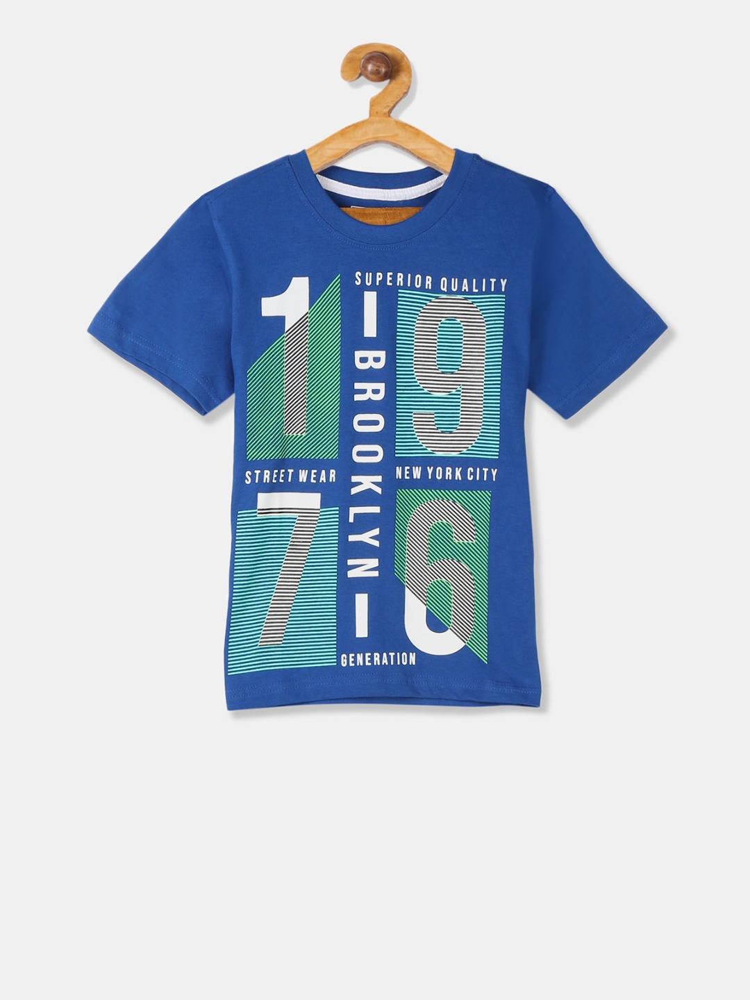 

Cherokee Boys Blue & White Printed Round Neck T-shirt