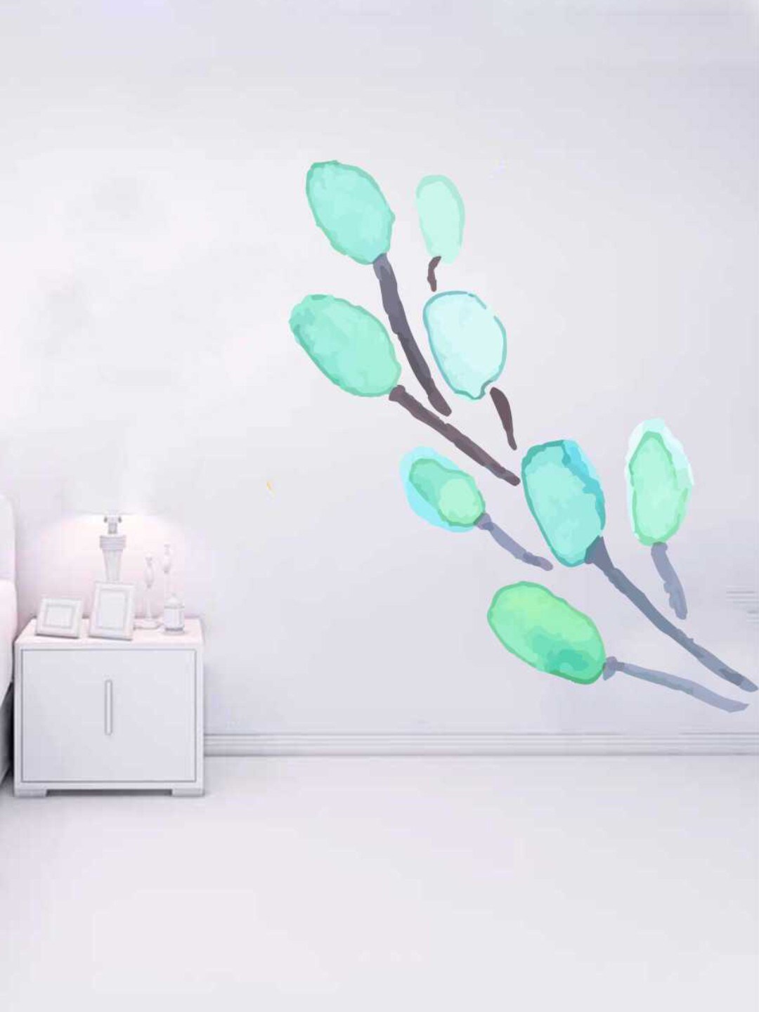 

rawpockets Green PVC Shade Modern Flower Wall Sticker