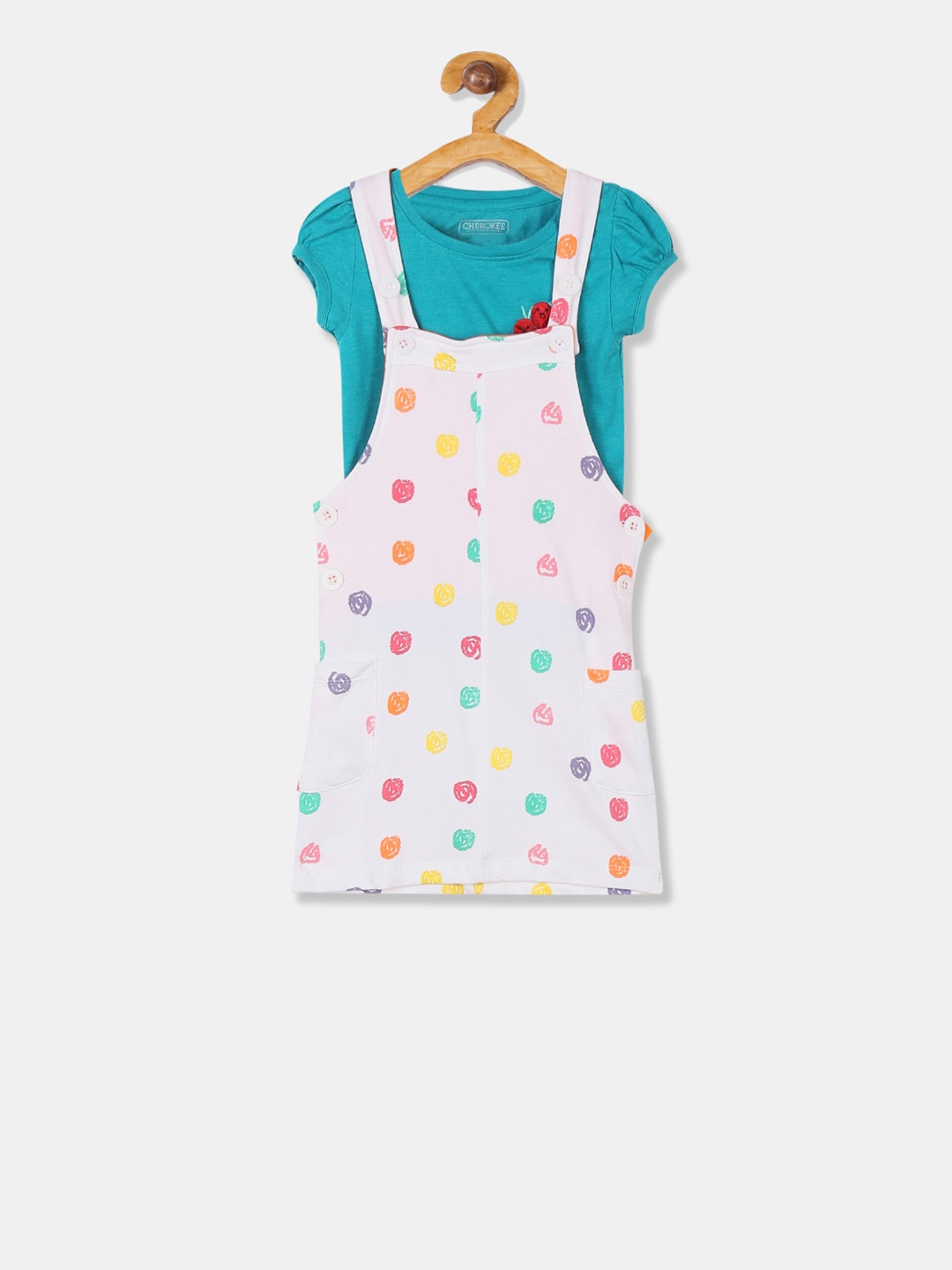 

Cherokee Girls Assorted Cotton Dungarees & T-Shirt Set