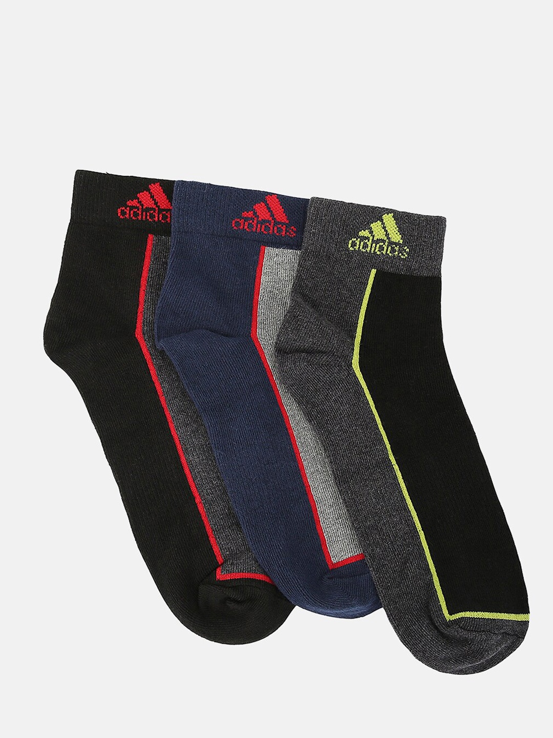 

ADIDAS Men Pack Of 3 Assorted Ankle-Length Socks