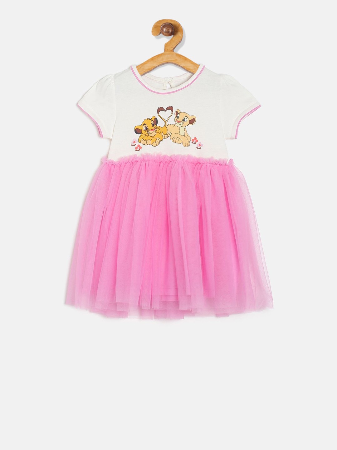 

MINI KLUB Girls Pink Printed Fit and Flare Dress