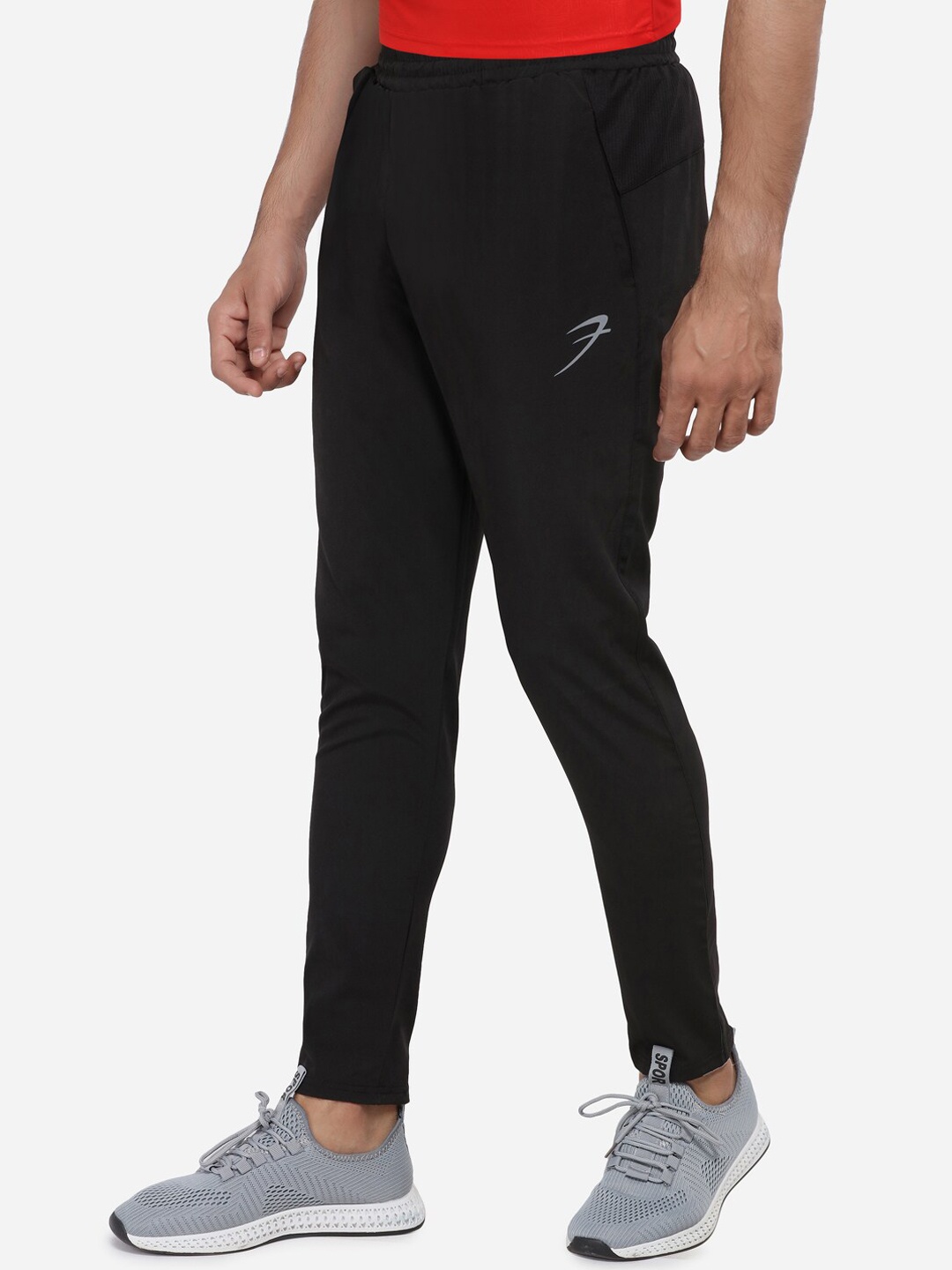 

FUAARK Men Black Solid Slim-Fit Track Pants