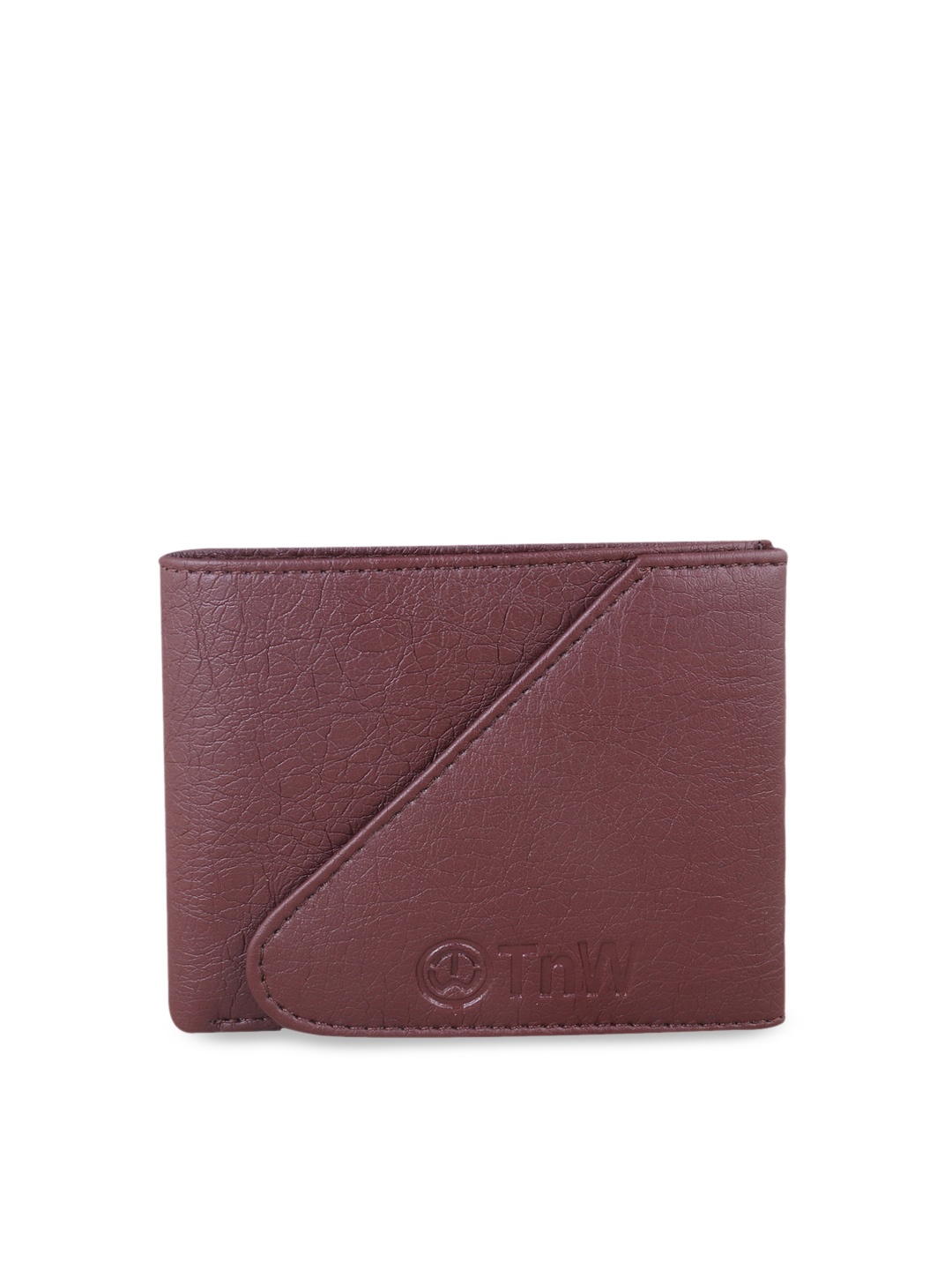 

TnW Men Brown Solid Two Fold Wallet