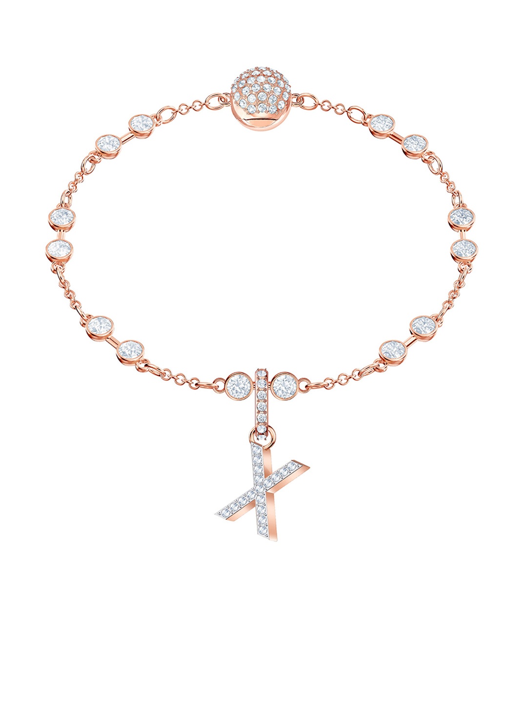 

SWAROVSKI Rose Gold-Plated White Quartz Studded Pendant
