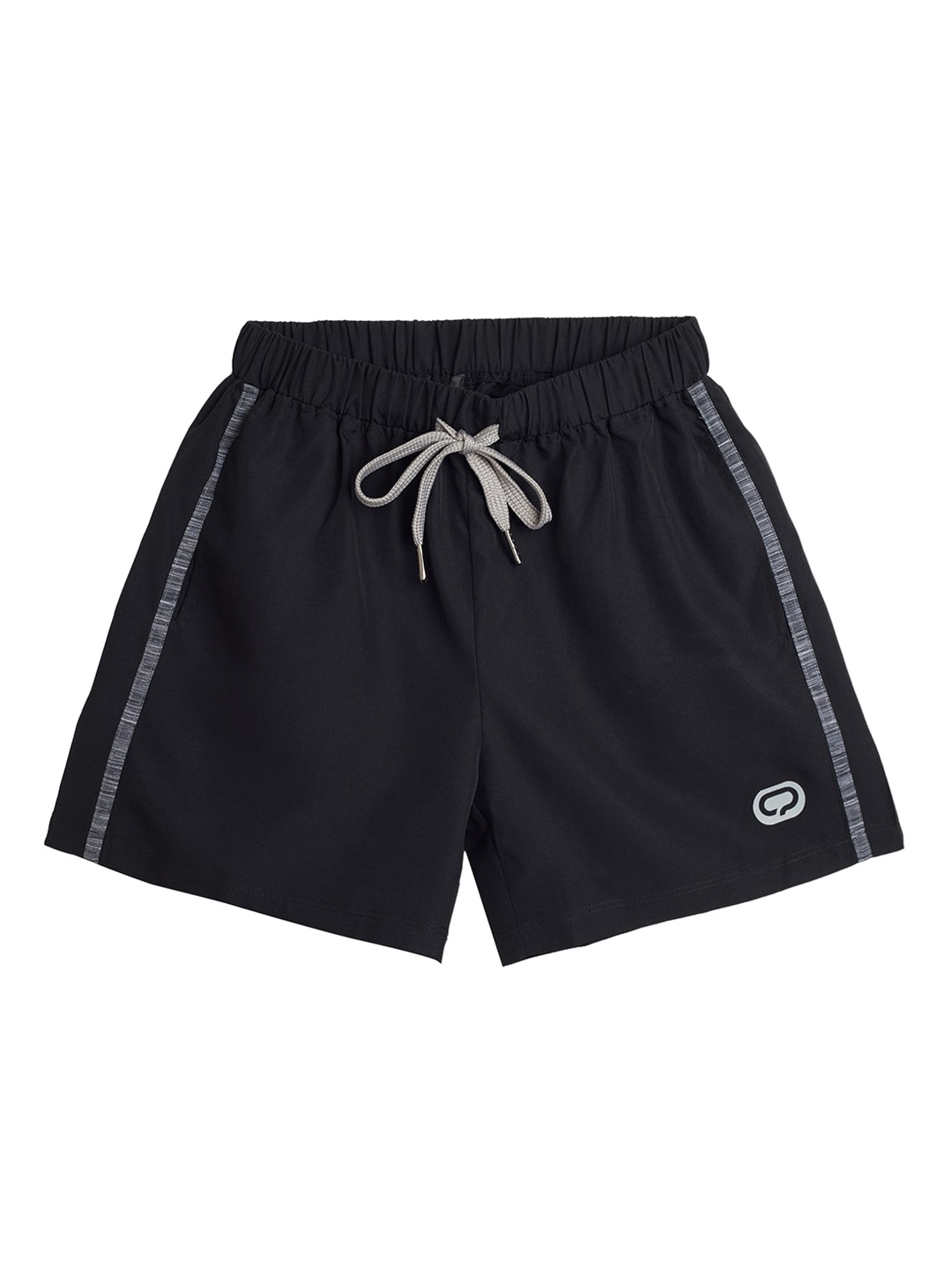 

QIDDO Boys Black Solid Regular Fit Sports Shorts