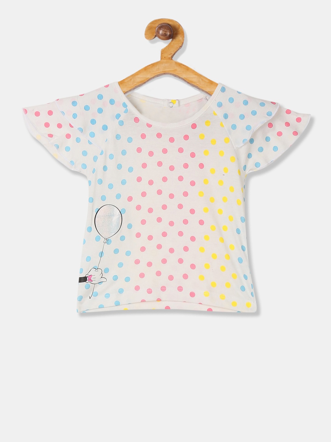 

Colt Girls White Printed Layered Sleeve Top