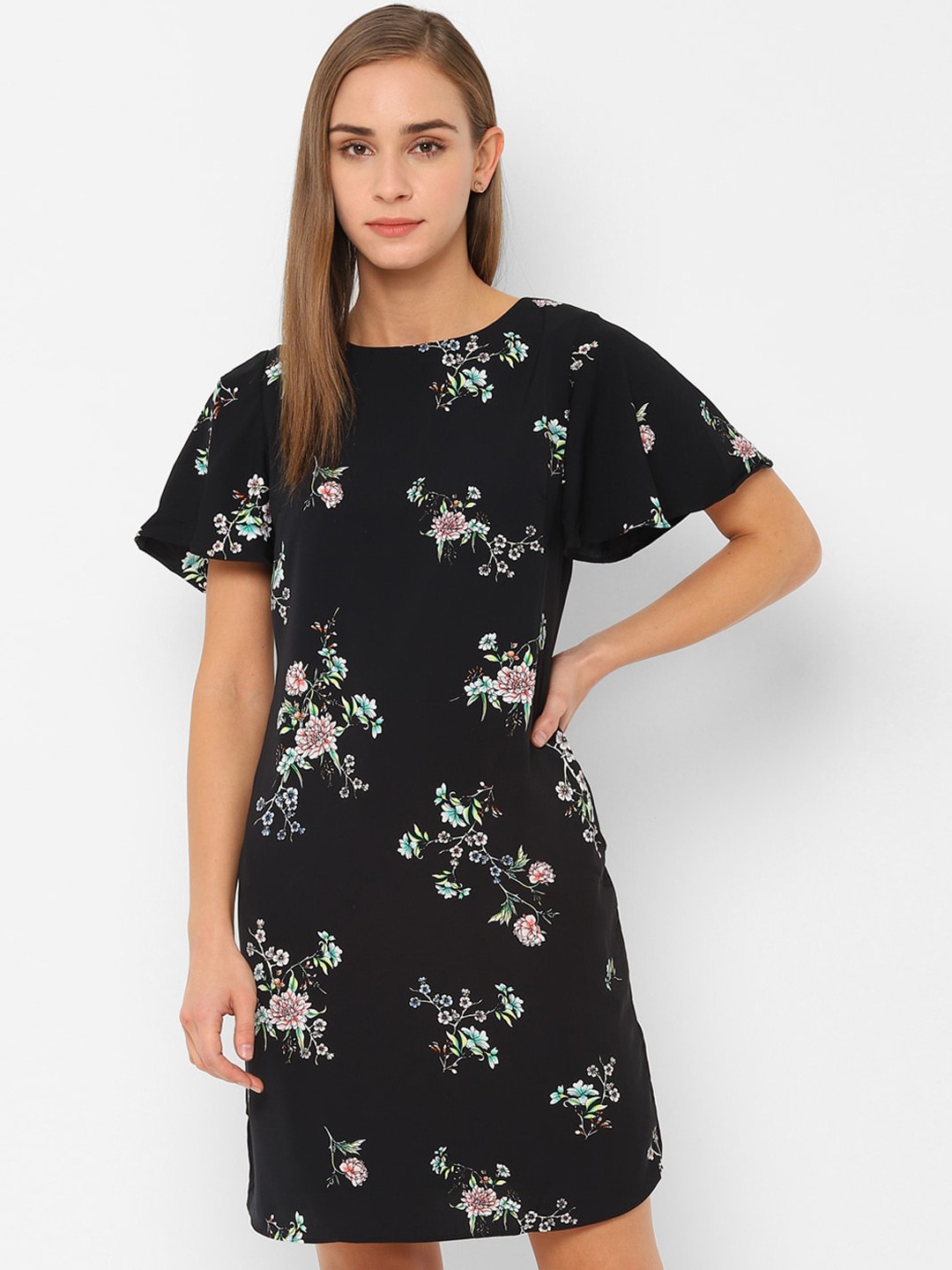 

Allen Solly Woman Women Black Printed Sheath Dress