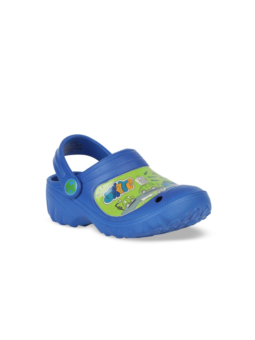 

Bubblegummers Girls Blue & Green Printed Clogs