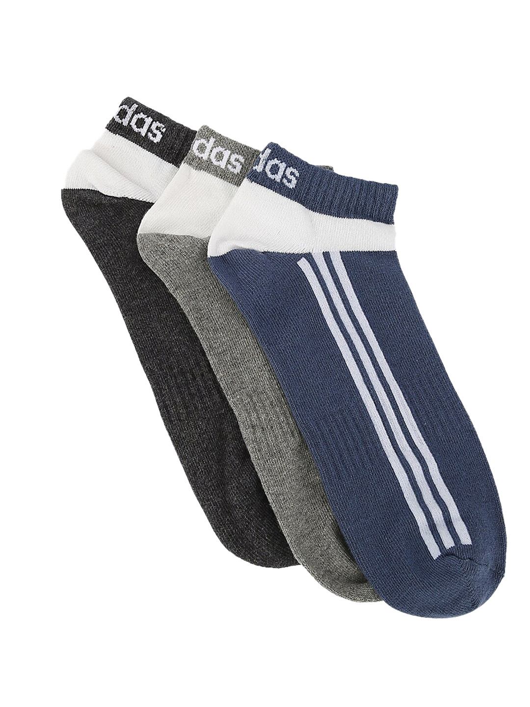 

ADIDAS Men Pack of 3 Assorted Ankle-Length Socks