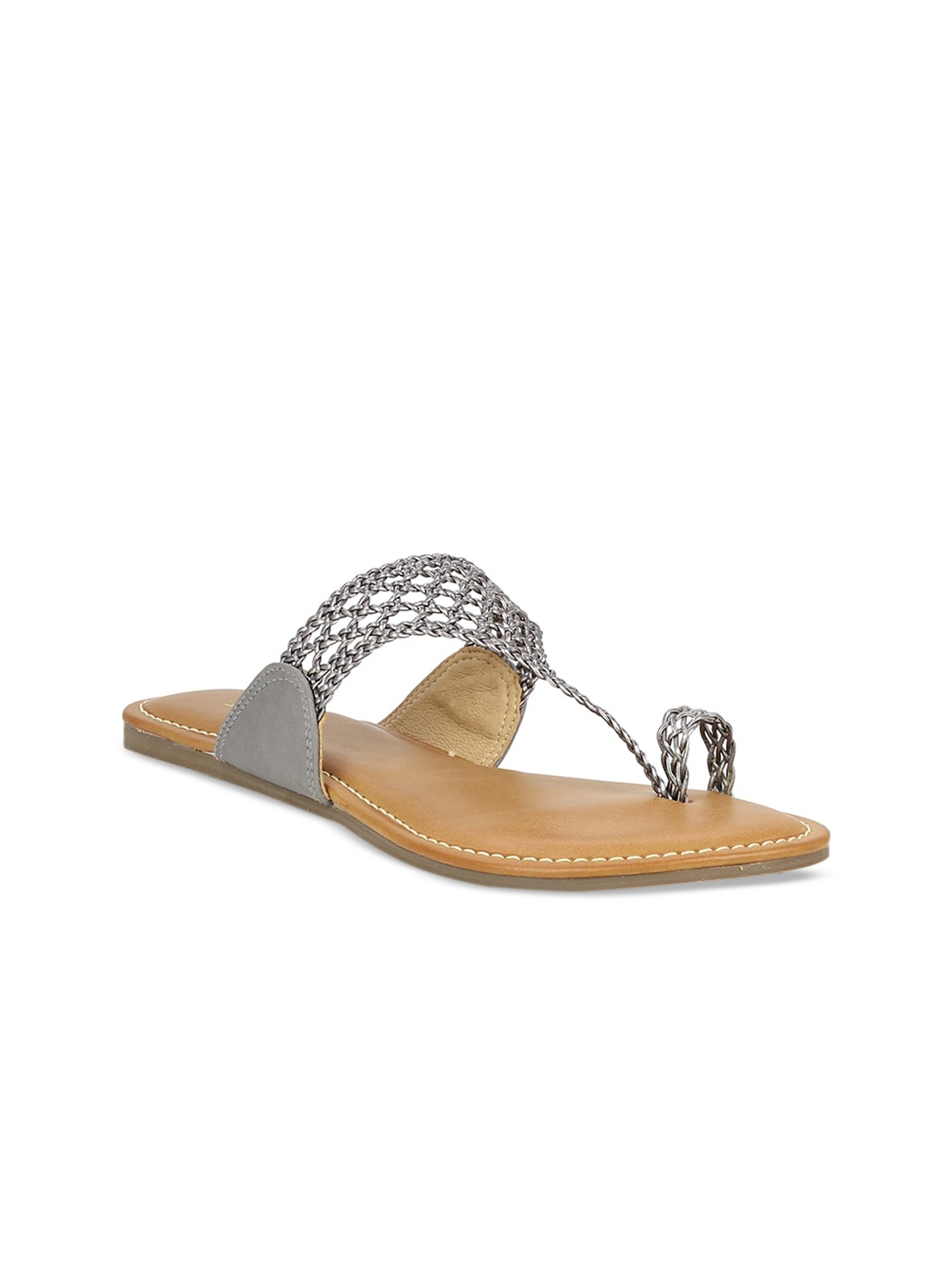 

Inc 5 Textured One Toe Flats, Metallic