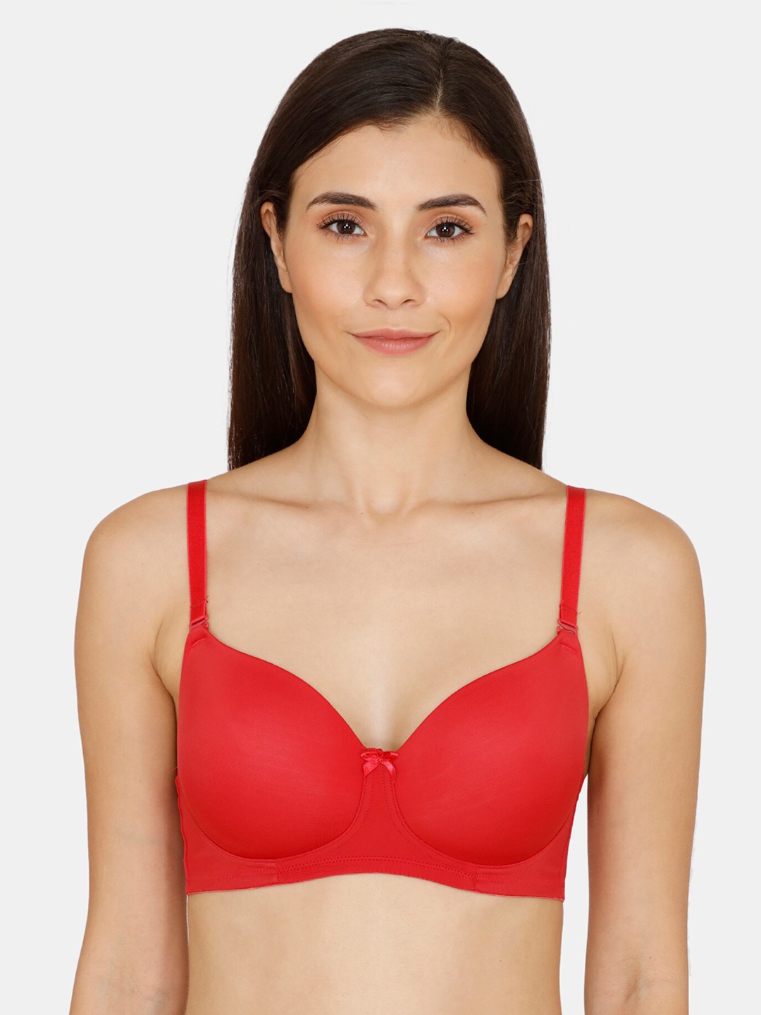 

Zivame Women Red Solid Lightly-Padded Wireless T-shirt Bra ZI1131COREZIRED