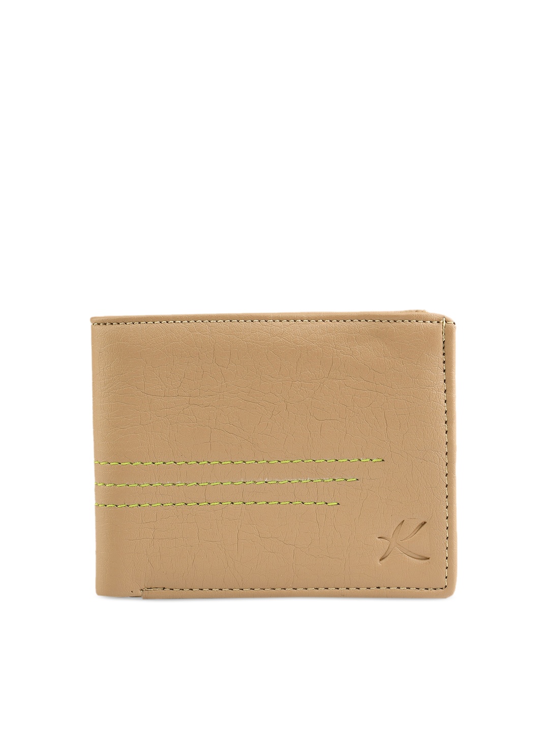 

Kastner Men Beige Solid Two Fold Wallet
