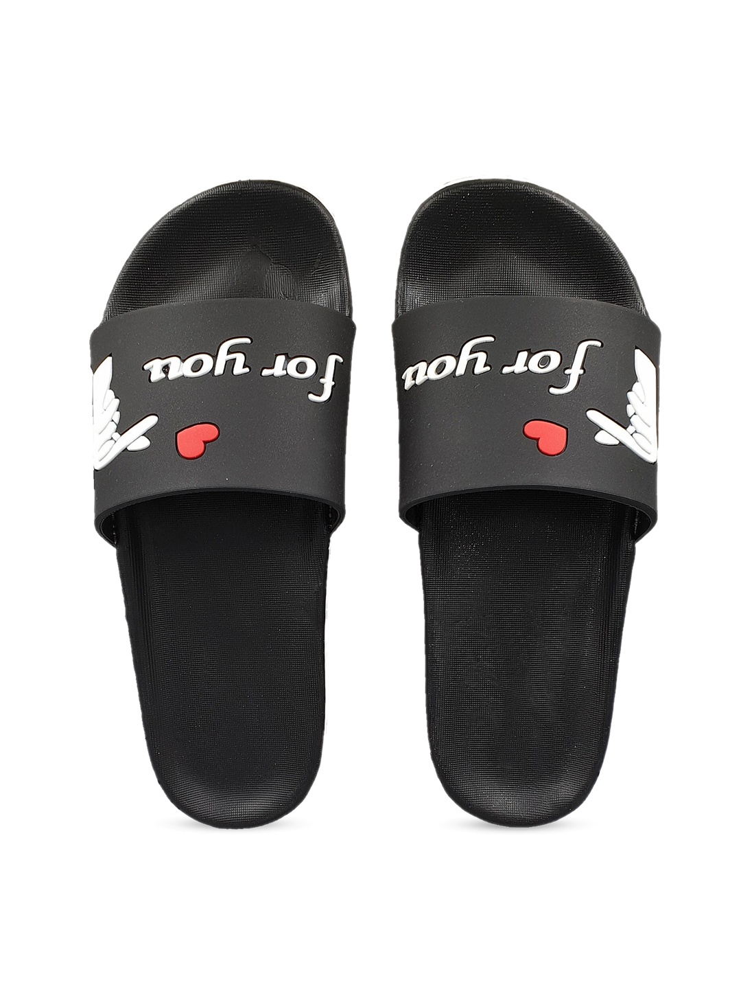 

Pampy Angel Women Black & White Printed Sliders