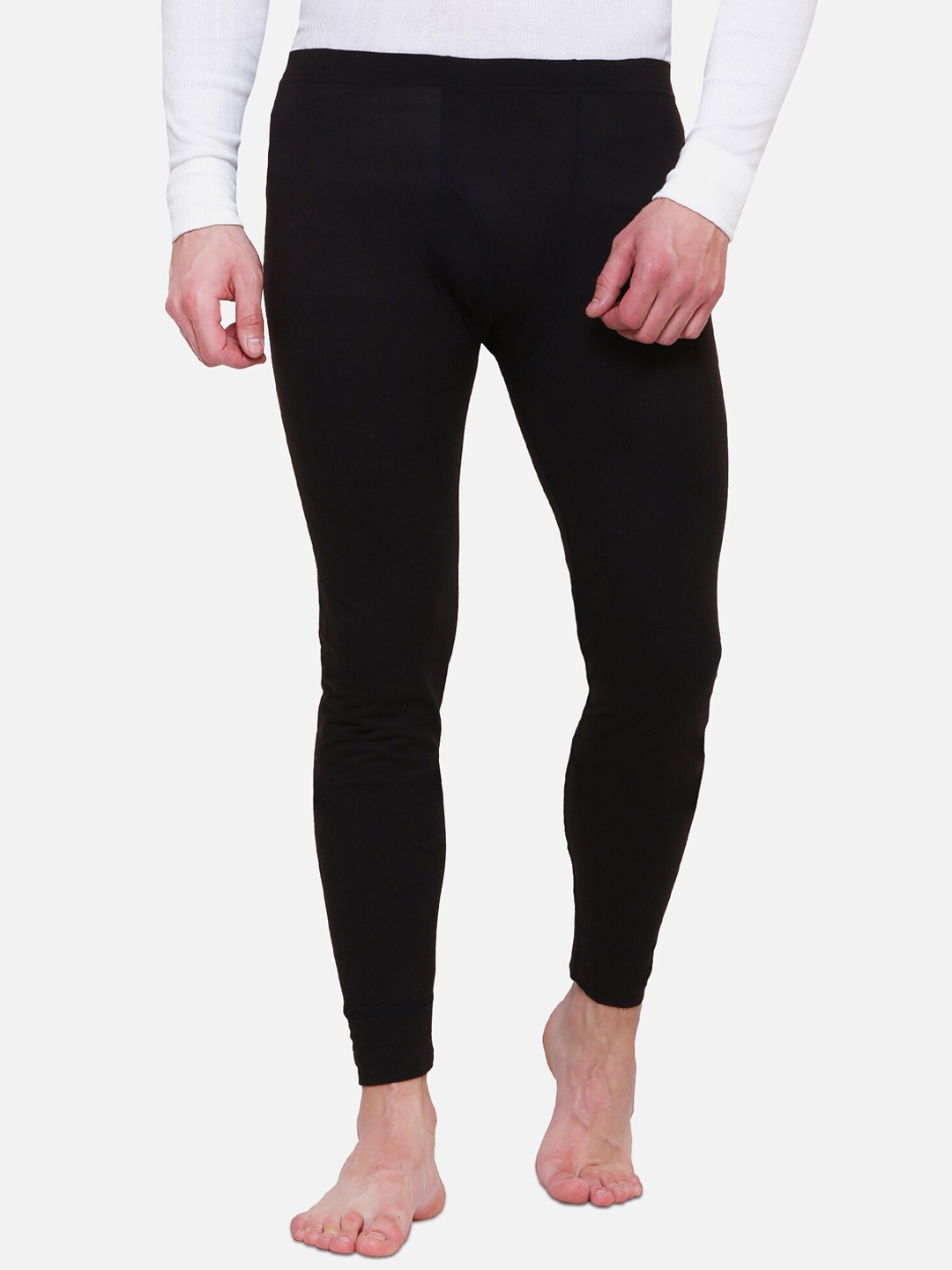 

Ayaki Men Black Solid Thermal Bottoms