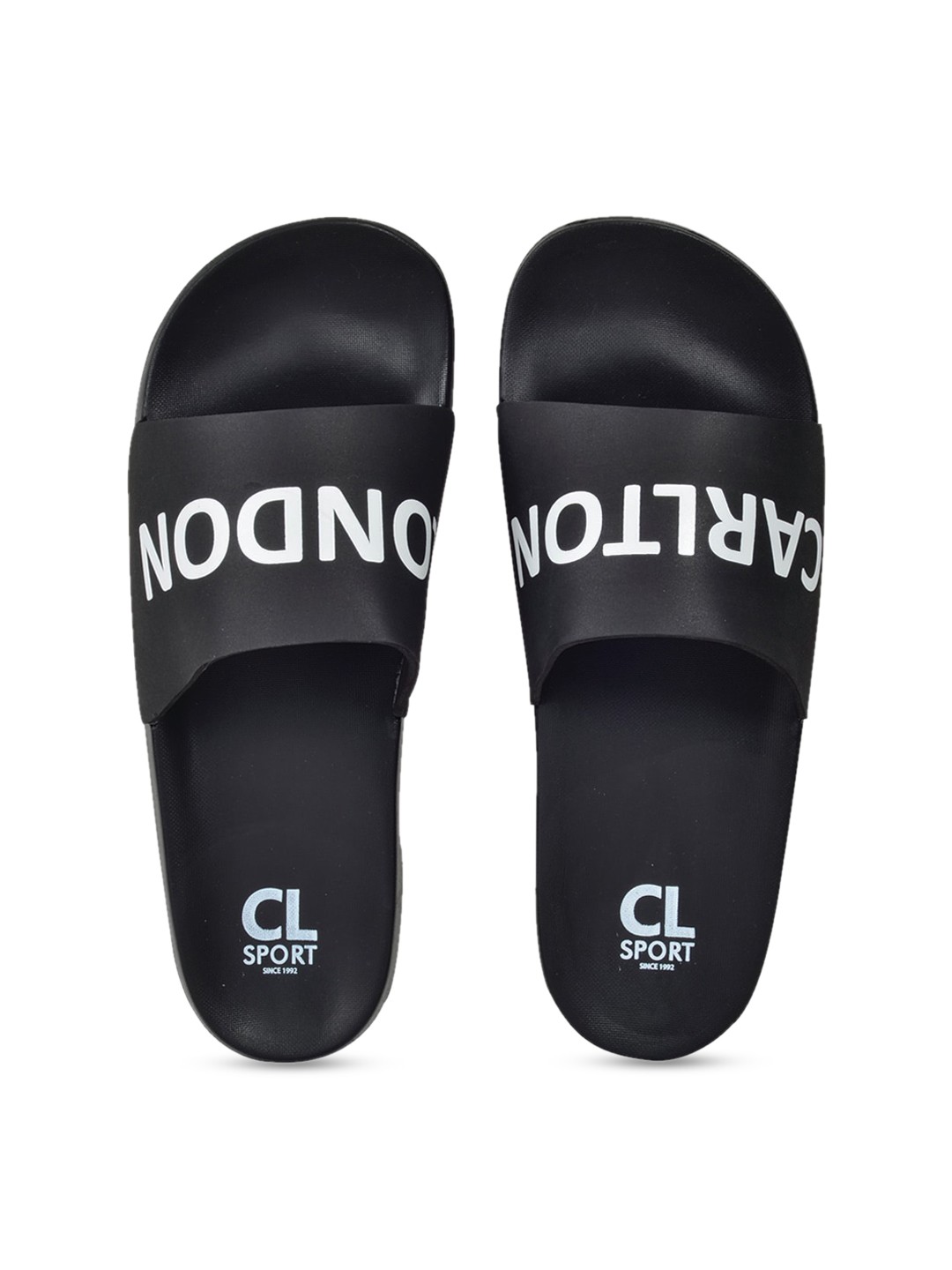 

Carlton London sports Men Black & White Printed Sliders
