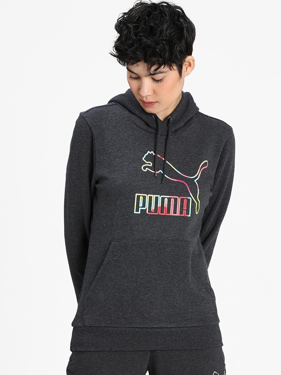 

Puma Women Grey Printed Sporty Jacket