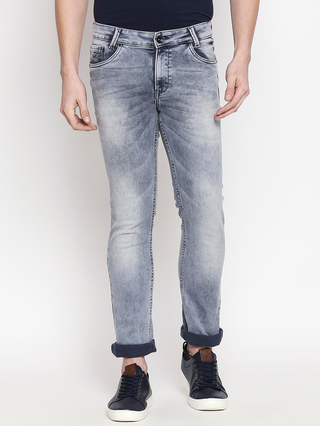 

Mufti Men Grey Skinny Fit Mid-Rise Clean Look Jeans