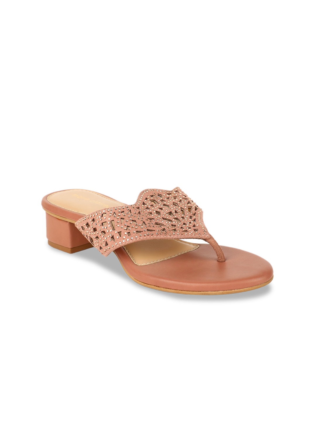 

Bata Women Pink Textured Block Heels