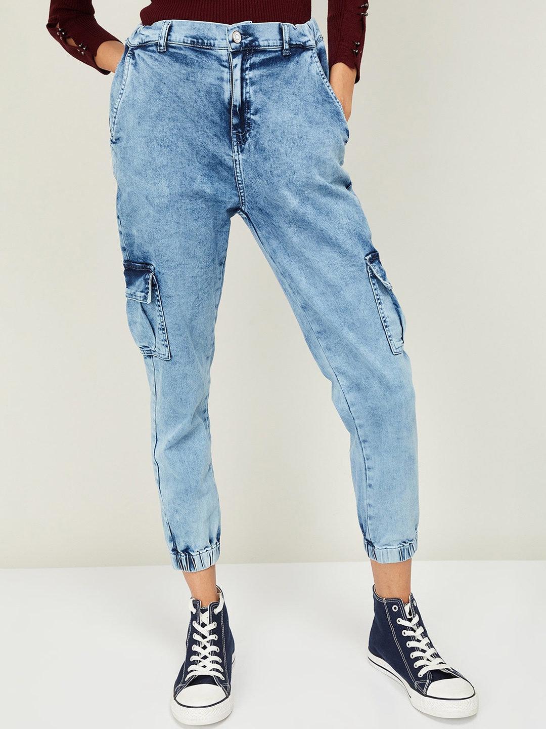 

Ginger by Lifestyle Women Blue Slim Fit Mid-Rise Clean Look Jeans
