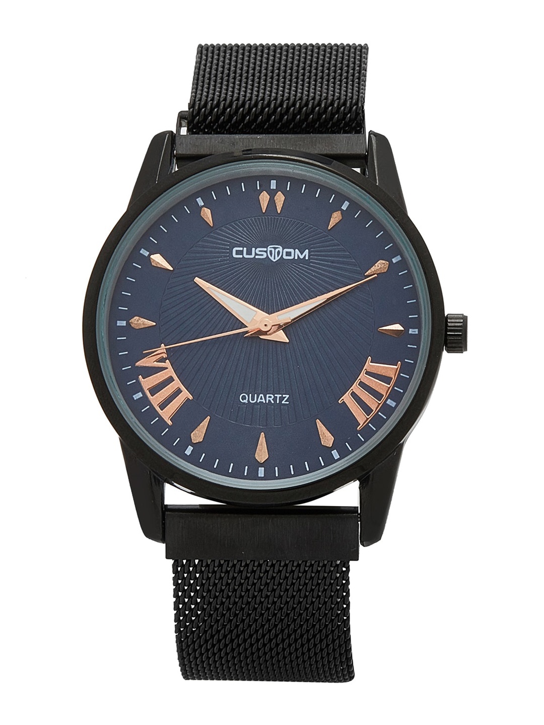 

CUSTOM Men Blue & Black Analogue Watch 8907829044425