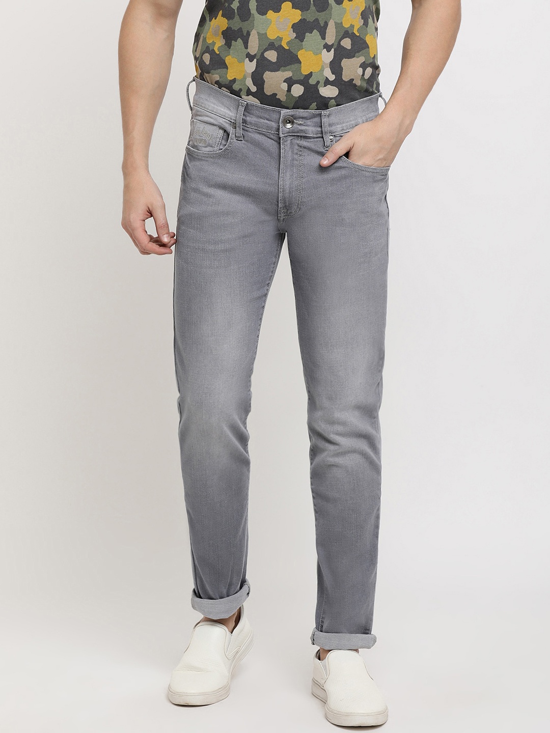 

Pepe Jeans Men Grey Slim Fit Mid-Rise Clean Look Jeans