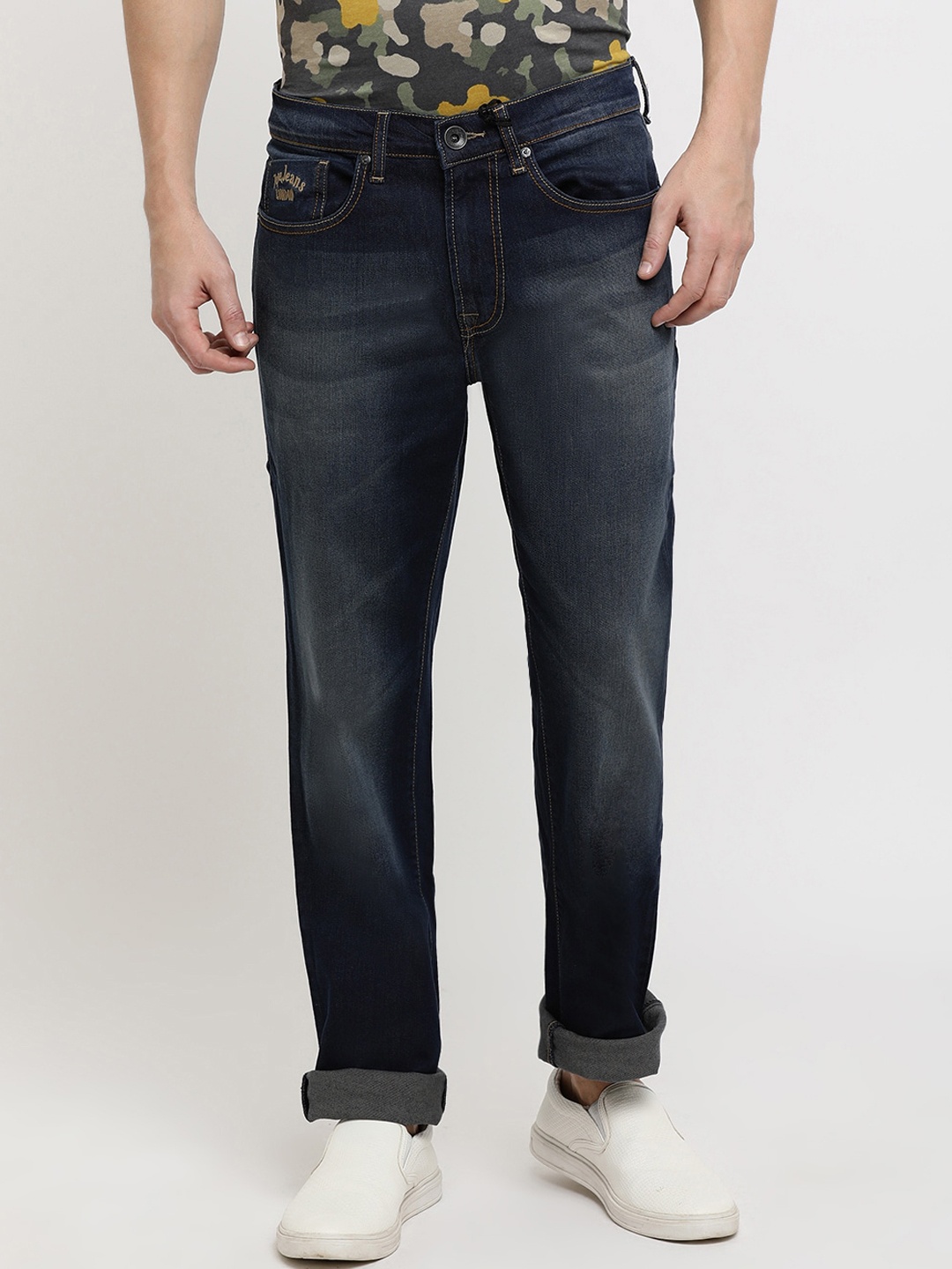 

Pepe Jeans Men Navy Blue Super Skinny Fit Mid-Rise Clean Look Jeans