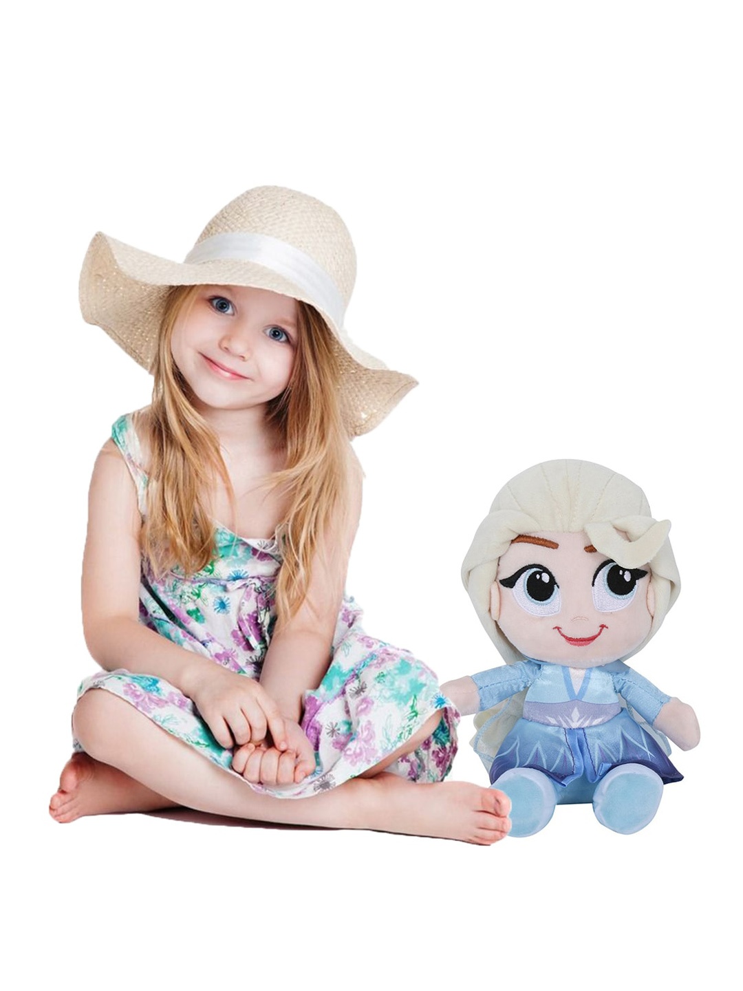 

DISNEY PLUSH Blue & Beige Frozen 2 Elsa Soft Stuffed Toy